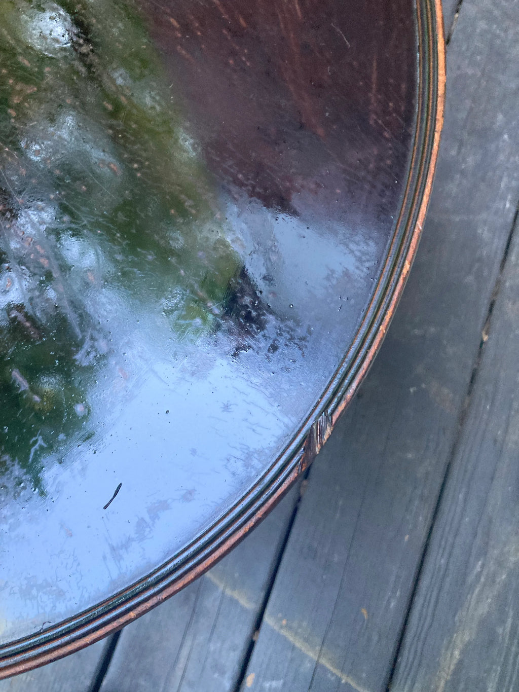 Early 20th Century Dark Mahogany Oval Occasional or Tea Table With Custom Marble Removable Top