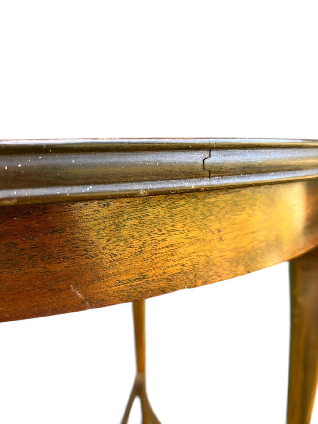 Early 20th Century English Queen Anne Demilune Table