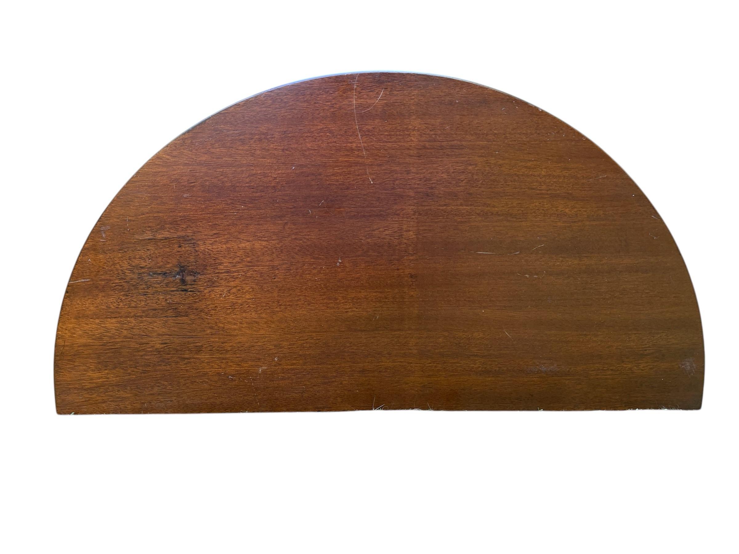 Early 20th Century English Queen Anne Demilune Table