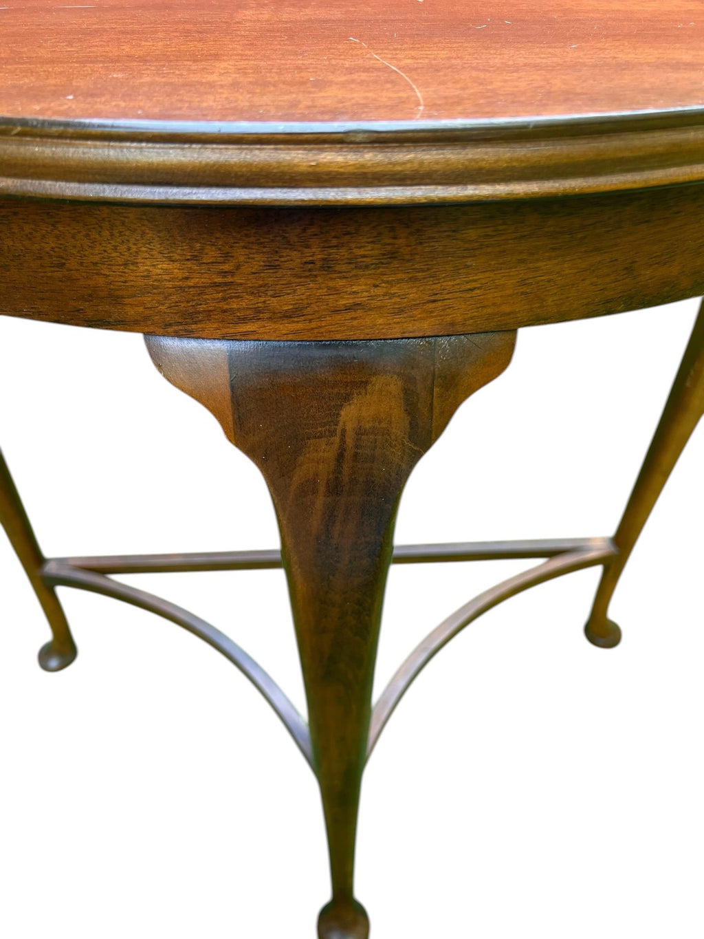 Early 20th Century English Queen Anne Demilune Table