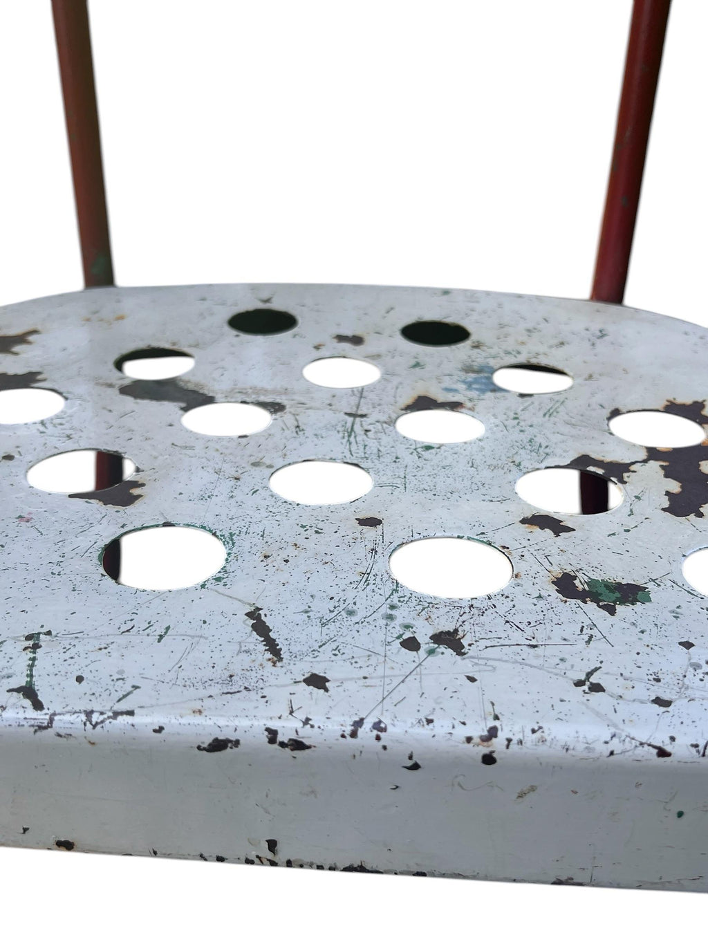 Early 20th Century French Industrial Tubular Metal Armchair Chair Attributed to Rene Malaval