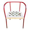 Early 20th Century French Industrial Tubular Metal Armchair Chair Attributed to Rene Malaval