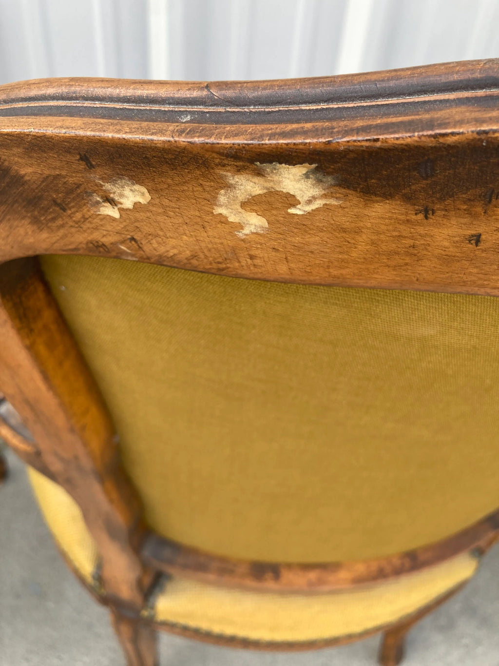 Early 20th Century French Louis XV Style Armchairs in Embroidered Floral Motif and Nailhead Accents- Set of 4