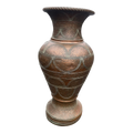 Early 20th Century Monumental Moroccan Hand Embossed Copper and Brass Urn or Floor Vase
