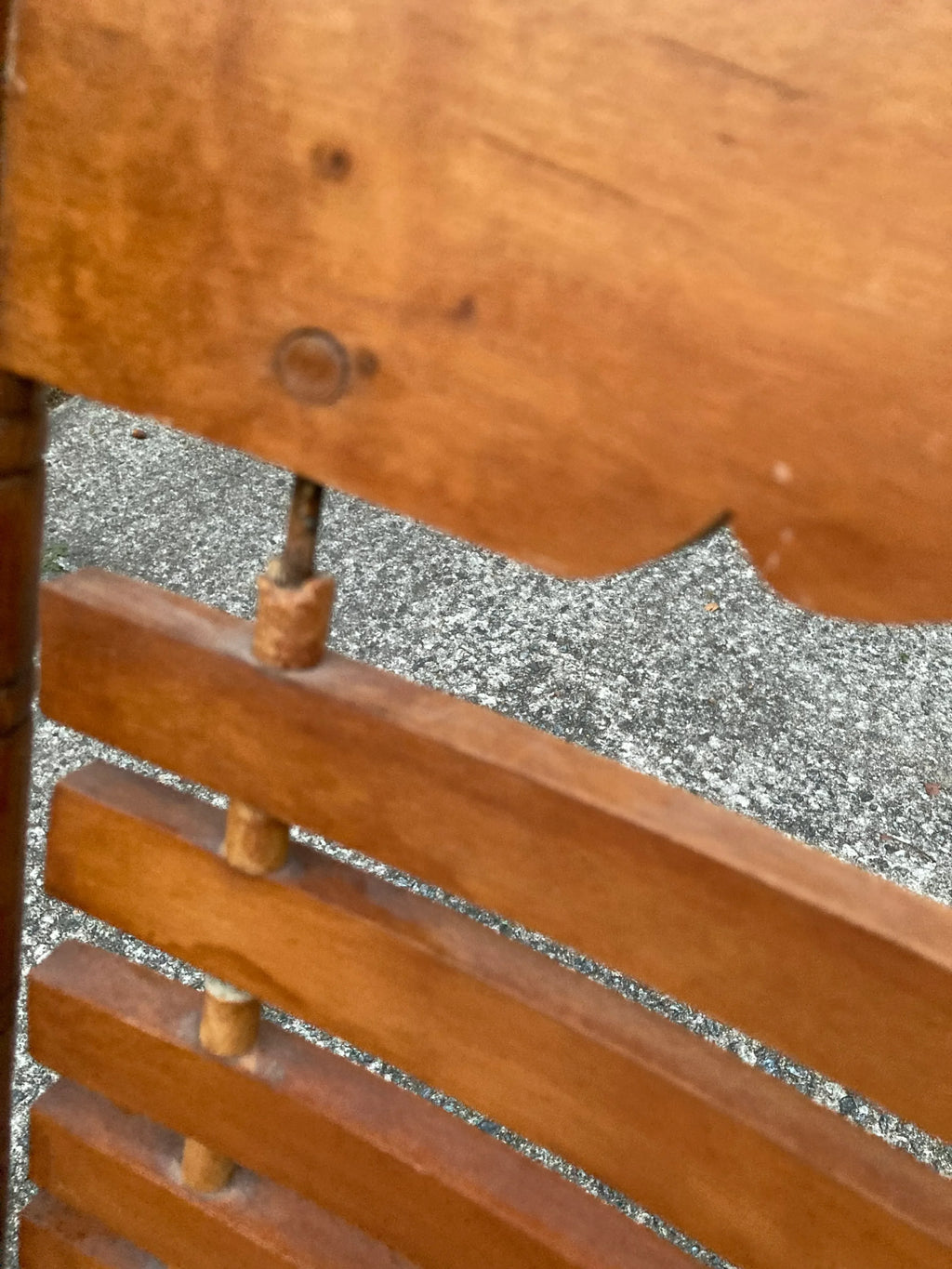 Early 20th Century Rare Form Oak Rocking Chair With Floating Slat Back and Seat