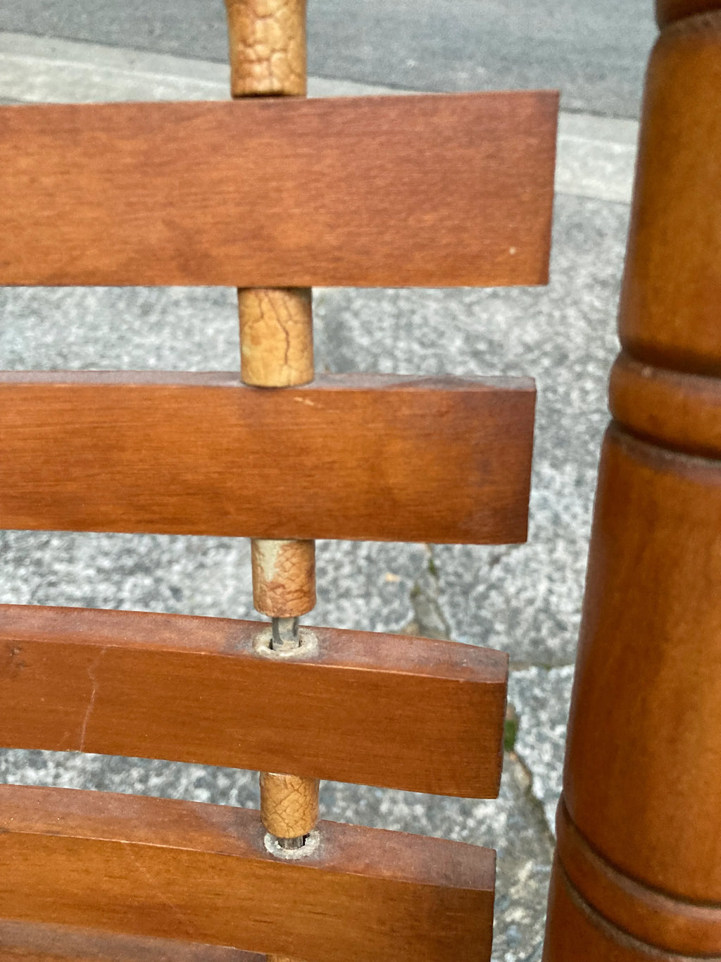 Early 20th Century Rare Form Oak Rocking Chair With Floating Slat Back and Seat