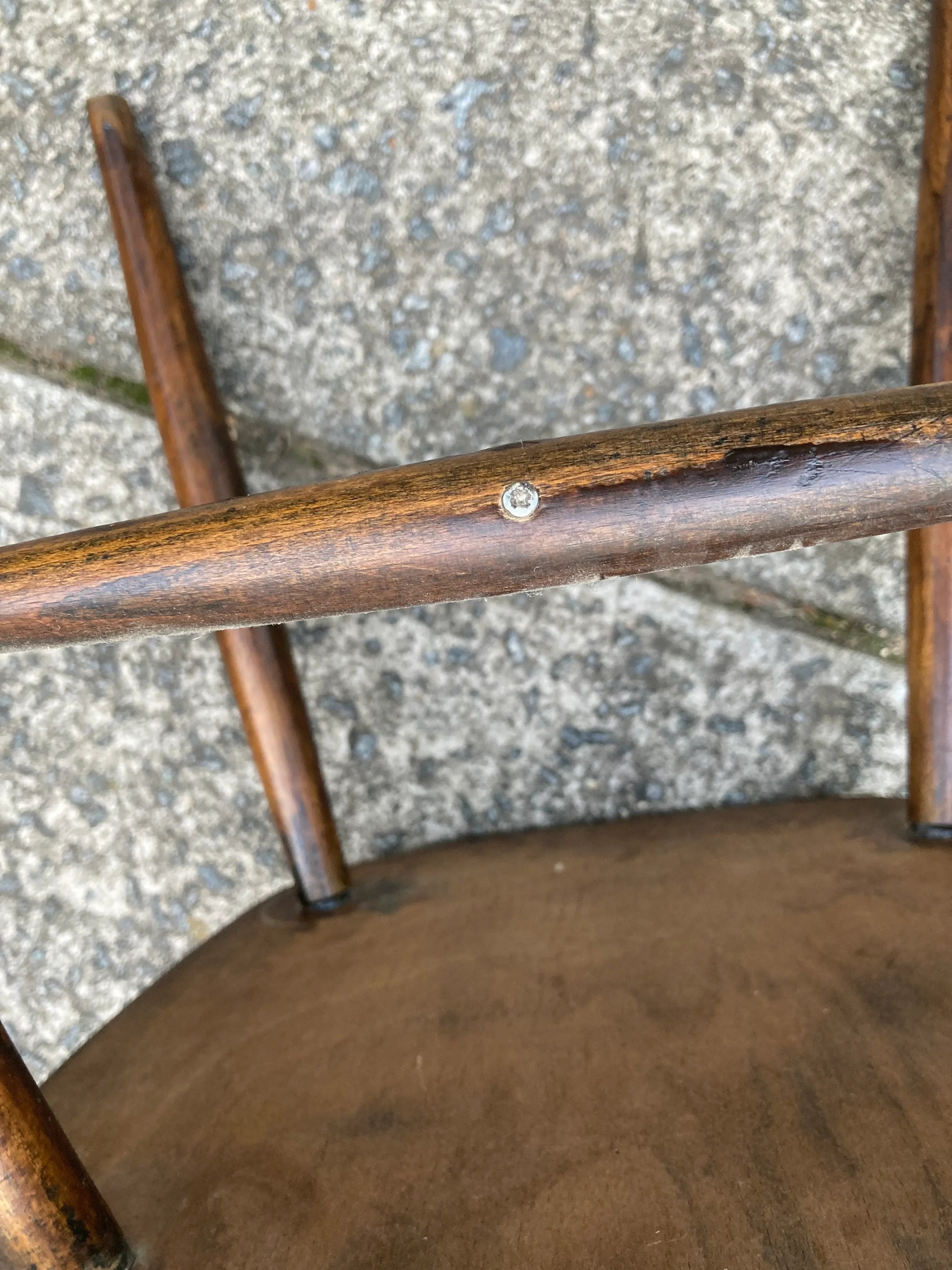 Early 20th Century Vintage Scandinavian Modern Style Spindle Back Side Chair