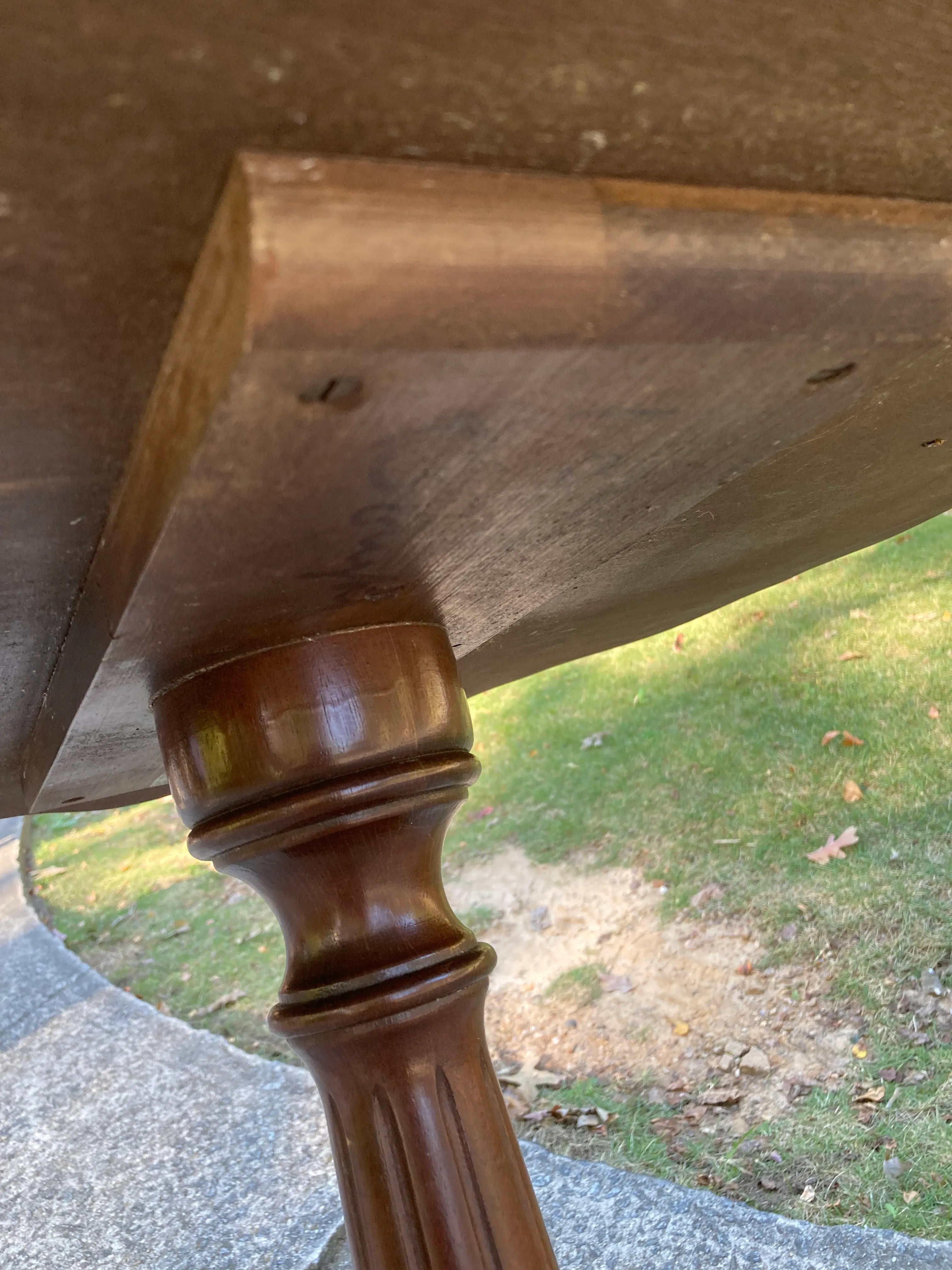 Early 20th Century Wabi Sabi Naturally Distressed Mahogany Pie Crust Tea Table With Ball and Claw Feet