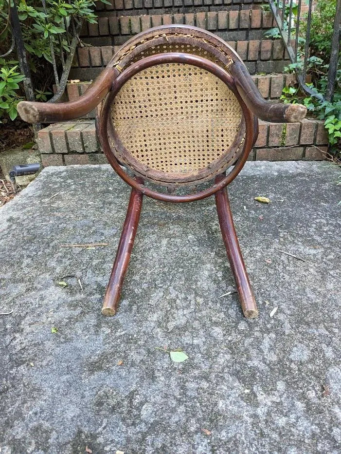 Early Jacob and Josef Kohn No. 30 Bentwood Cafe Chair With Caned Seat