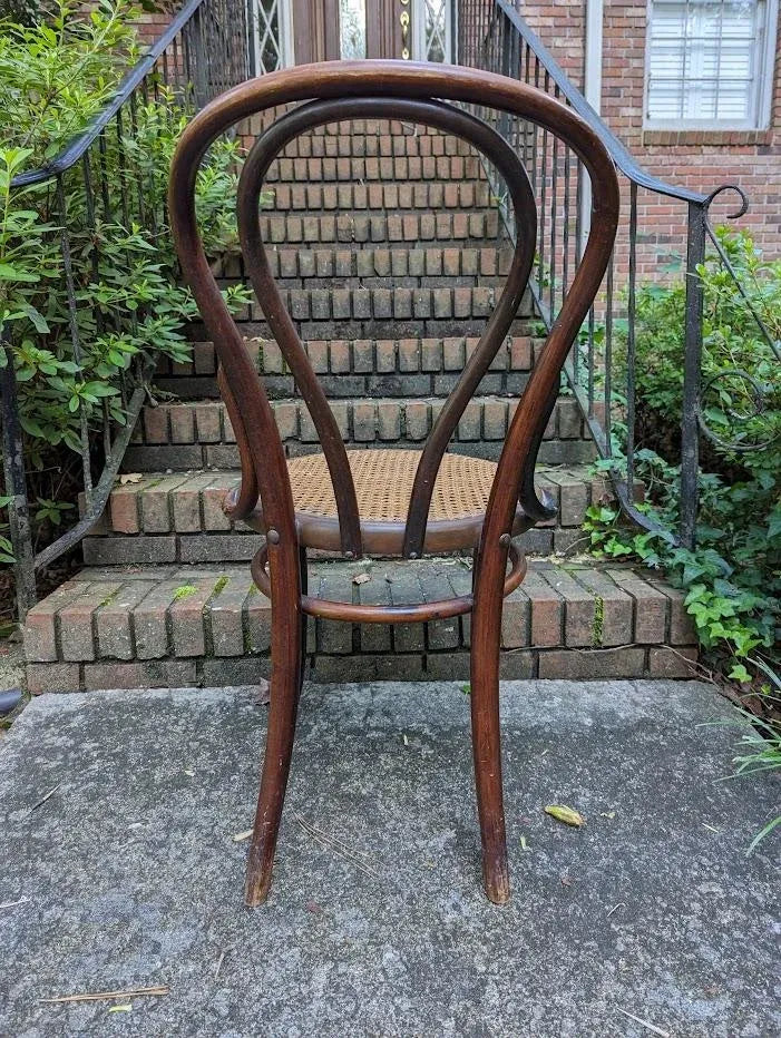 Early Jacob and Josef Kohn No. 30 Bentwood Cafe Chair With Caned Seat