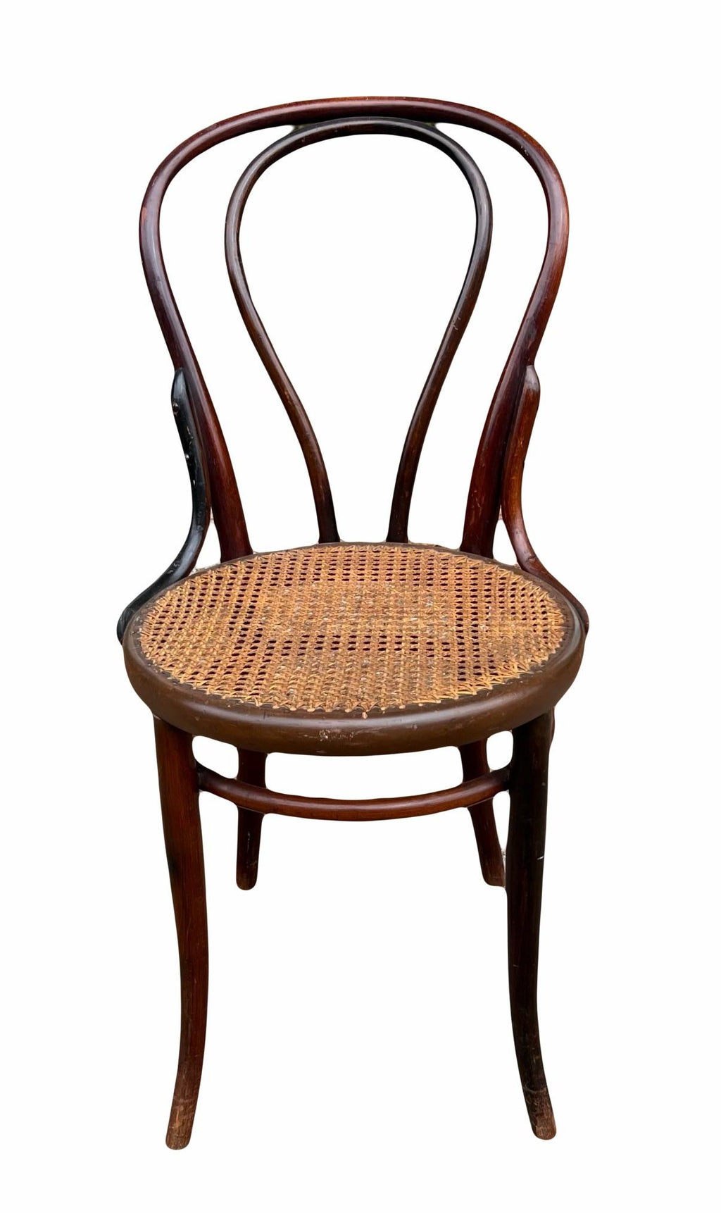 Early Jacob and Josef Kohn No. 30 Bentwood Cafe Chair With Caned Seat