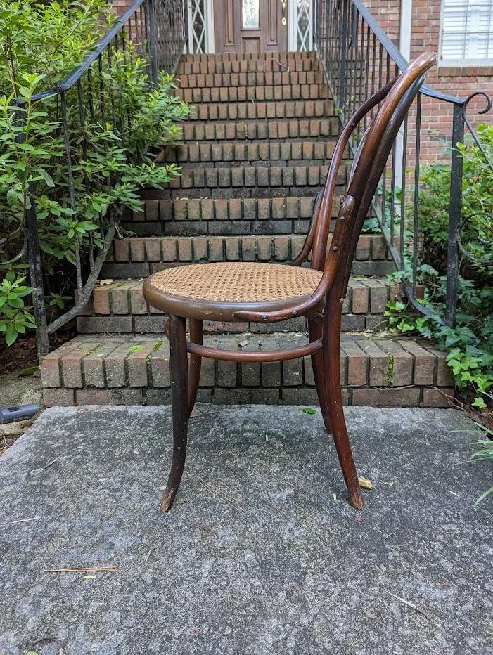 Early Jacob and Josef Kohn No. 30 Bentwood Cafe Chair With Caned Seat