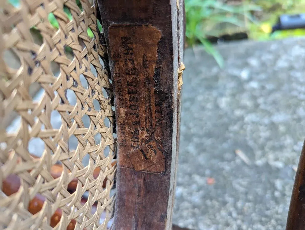 Early Jacob and Josef Kohn No. 30 Bentwood Cafe Chair With Caned Seat