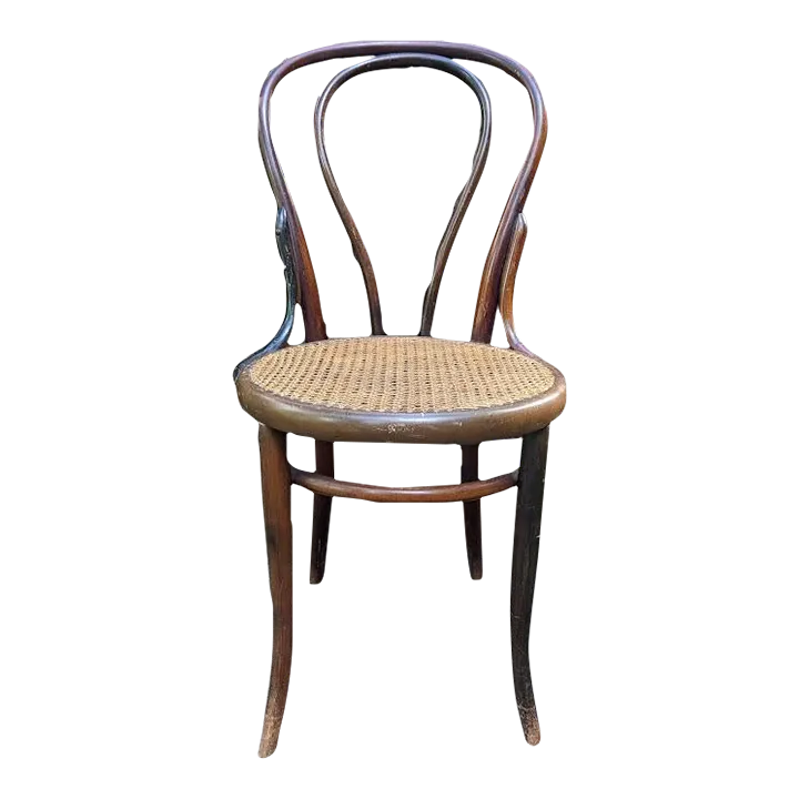 Early Jacob and Josef Kohn No. 30 Bentwood Cafe Chair With Caned Seat