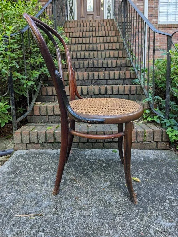 Early Jacob and Josef Kohn No. 30 Bentwood Cafe Chair With Caned Seat