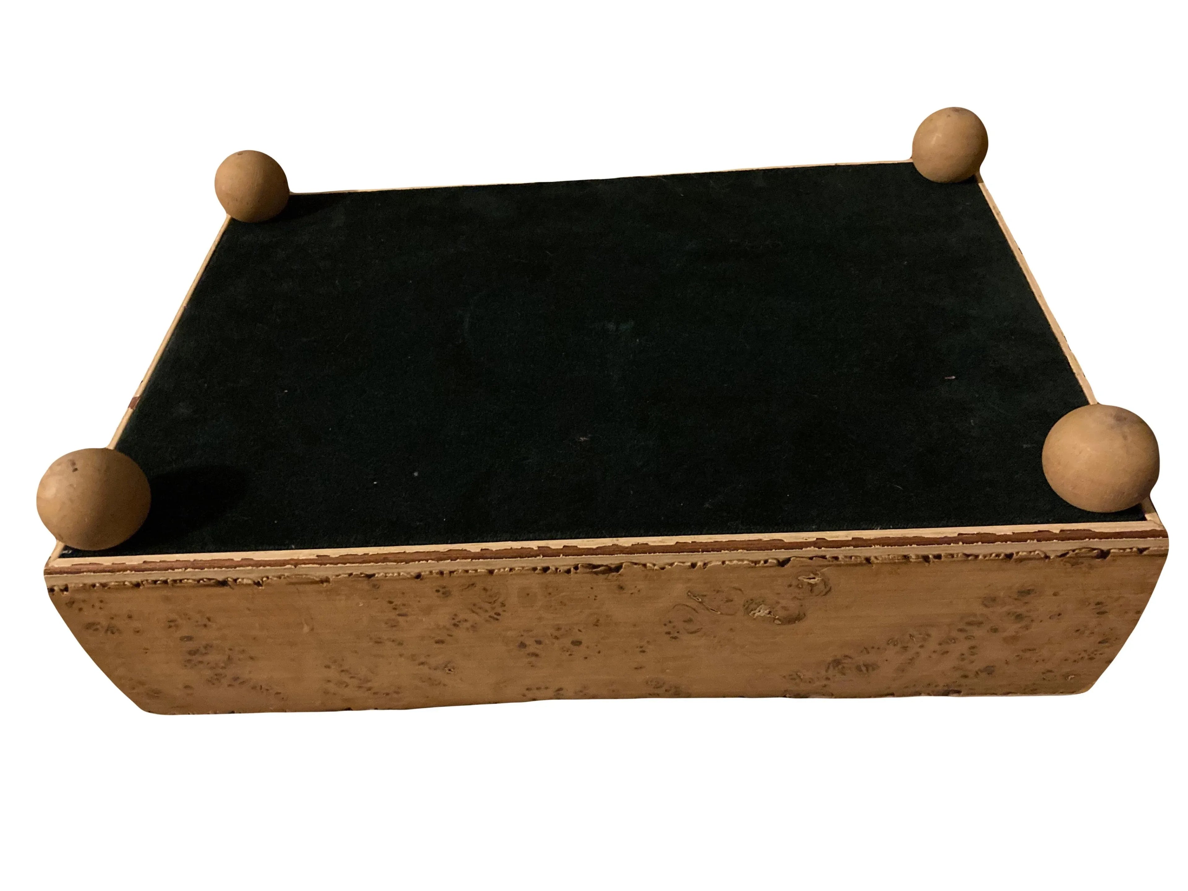Hand-Crafted Burlwood Gentleman’s Dresser Box
