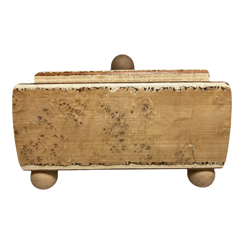 Hand-Crafted Burlwood Gentleman’s Dresser Box