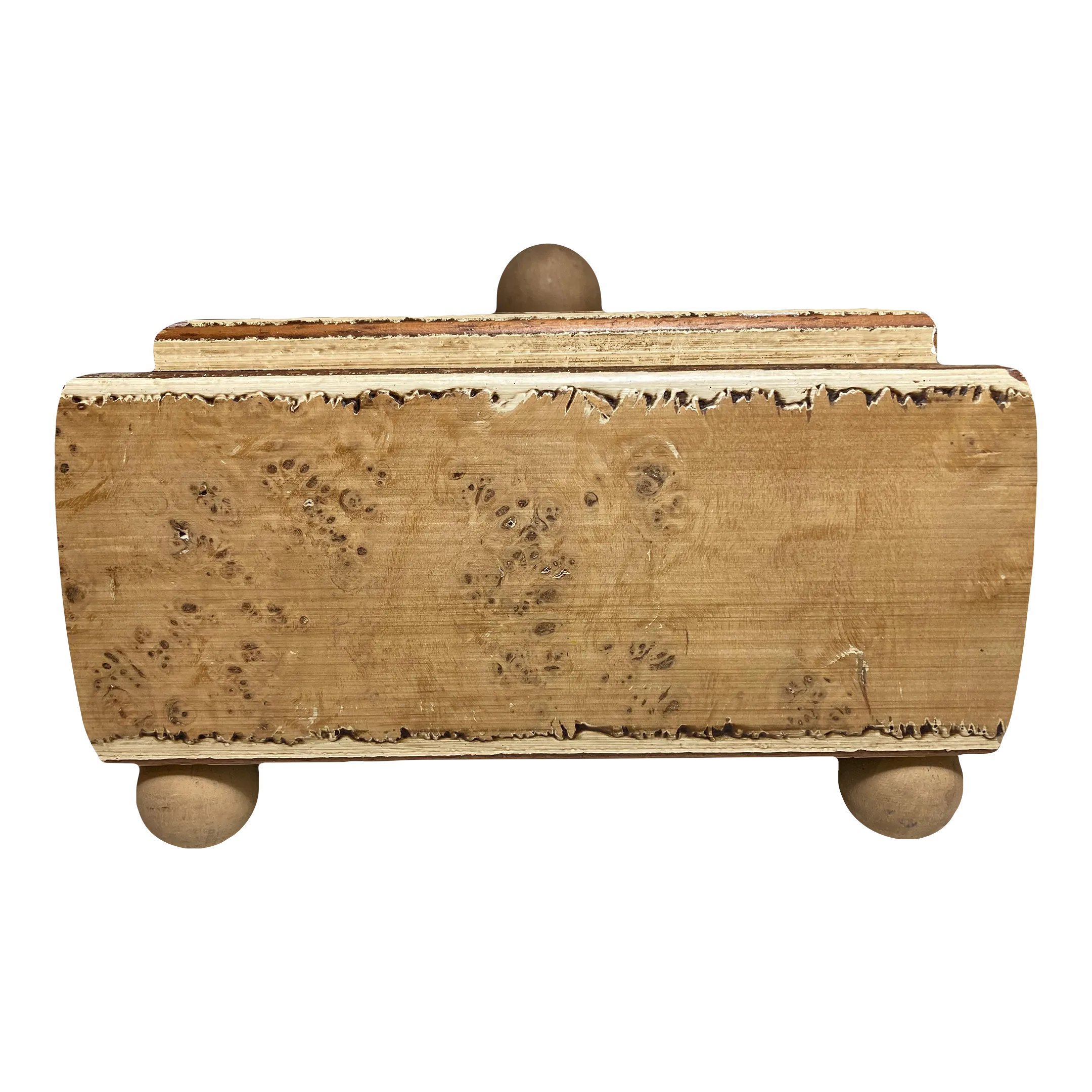 Hand-Crafted Burlwood Gentleman’s Dresser Box