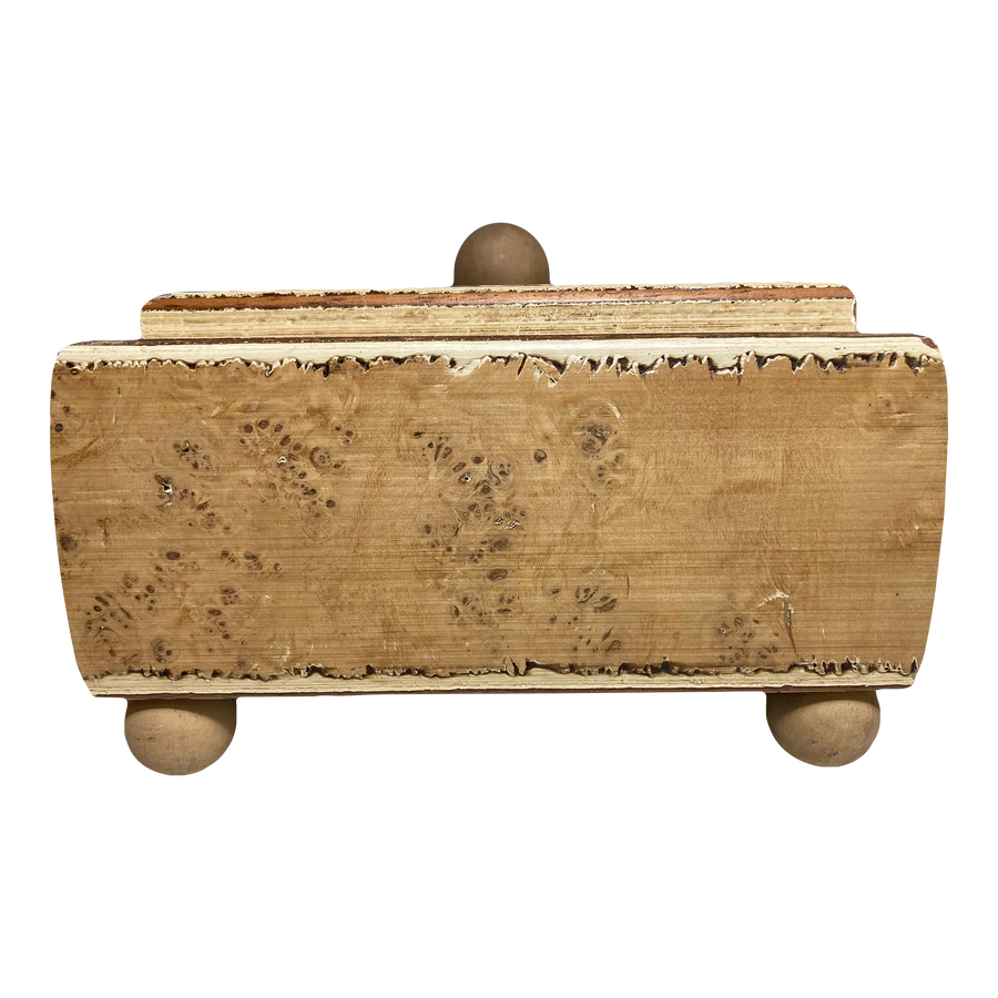 Hand-Crafted Burlwood Gentleman’s Dresser Box