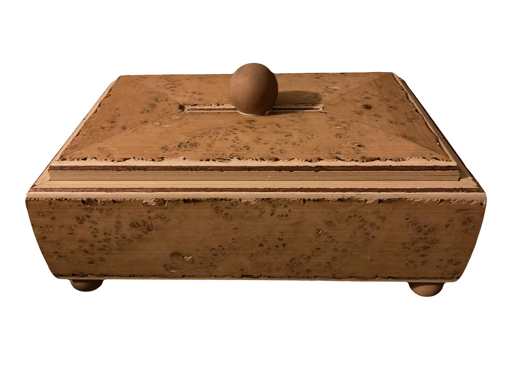 Hand-Crafted Burlwood Gentleman’s Dresser Box