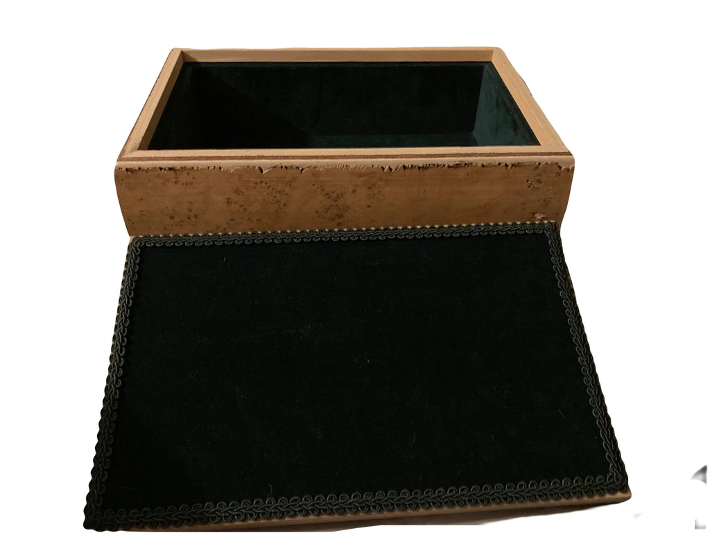 Hand-Crafted Burlwood Gentleman’s Dresser Box