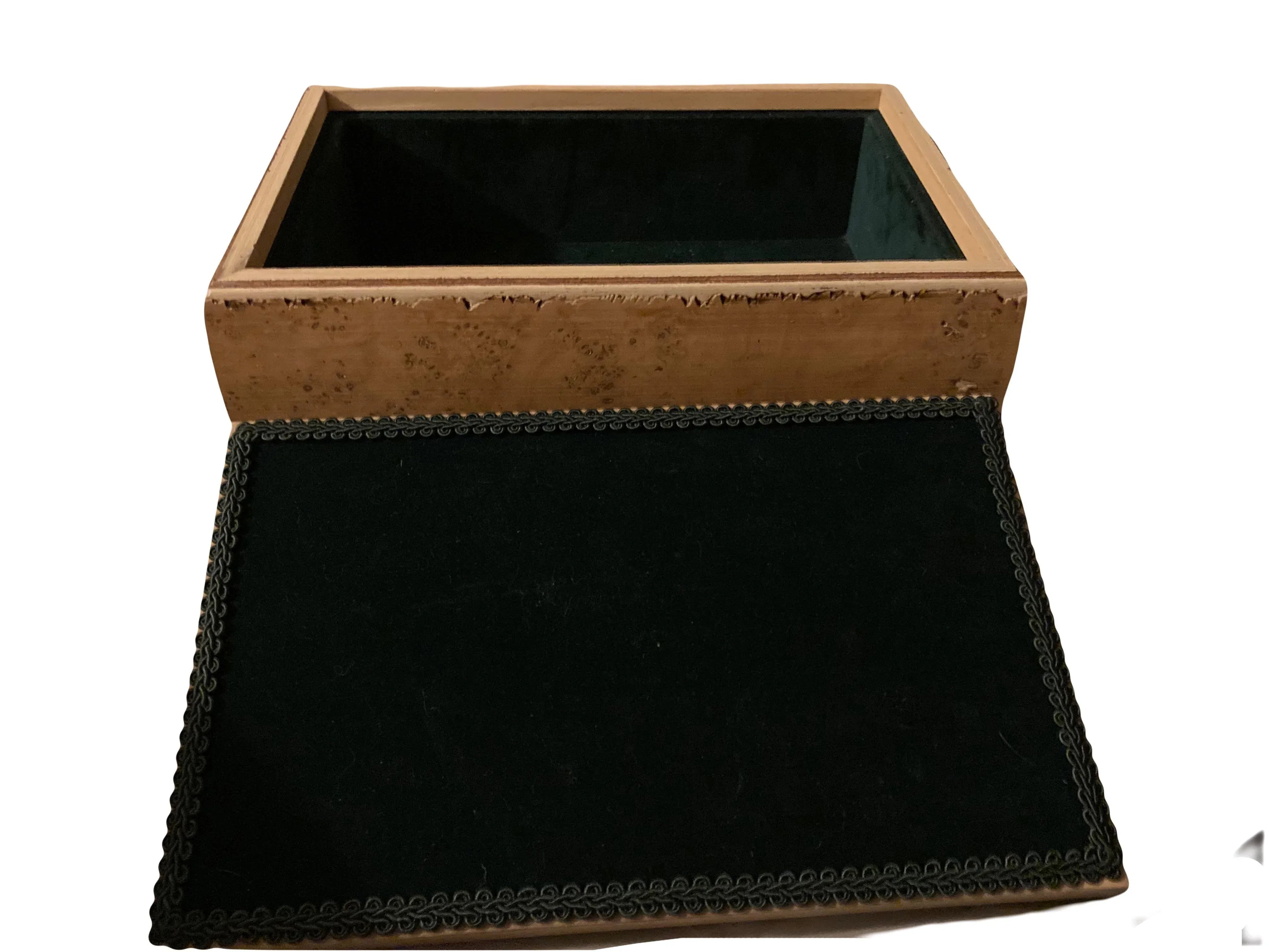 Hand-Crafted Burlwood Gentleman’s Dresser Box