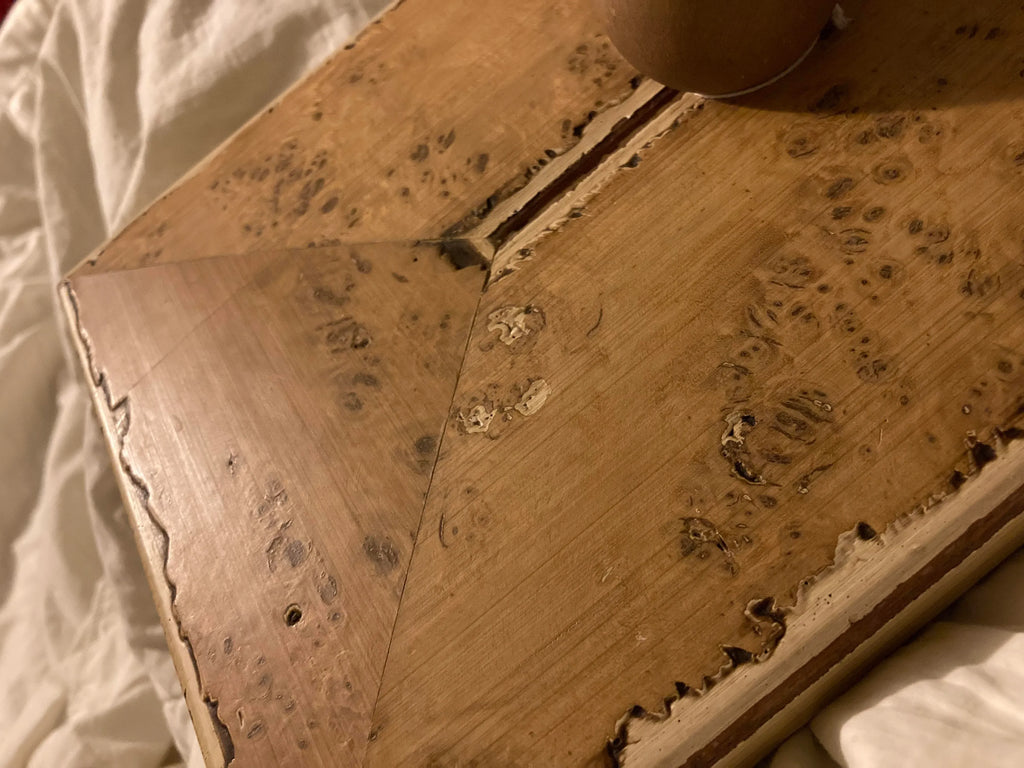 Hand-Crafted Burlwood Gentleman’s Dresser Box