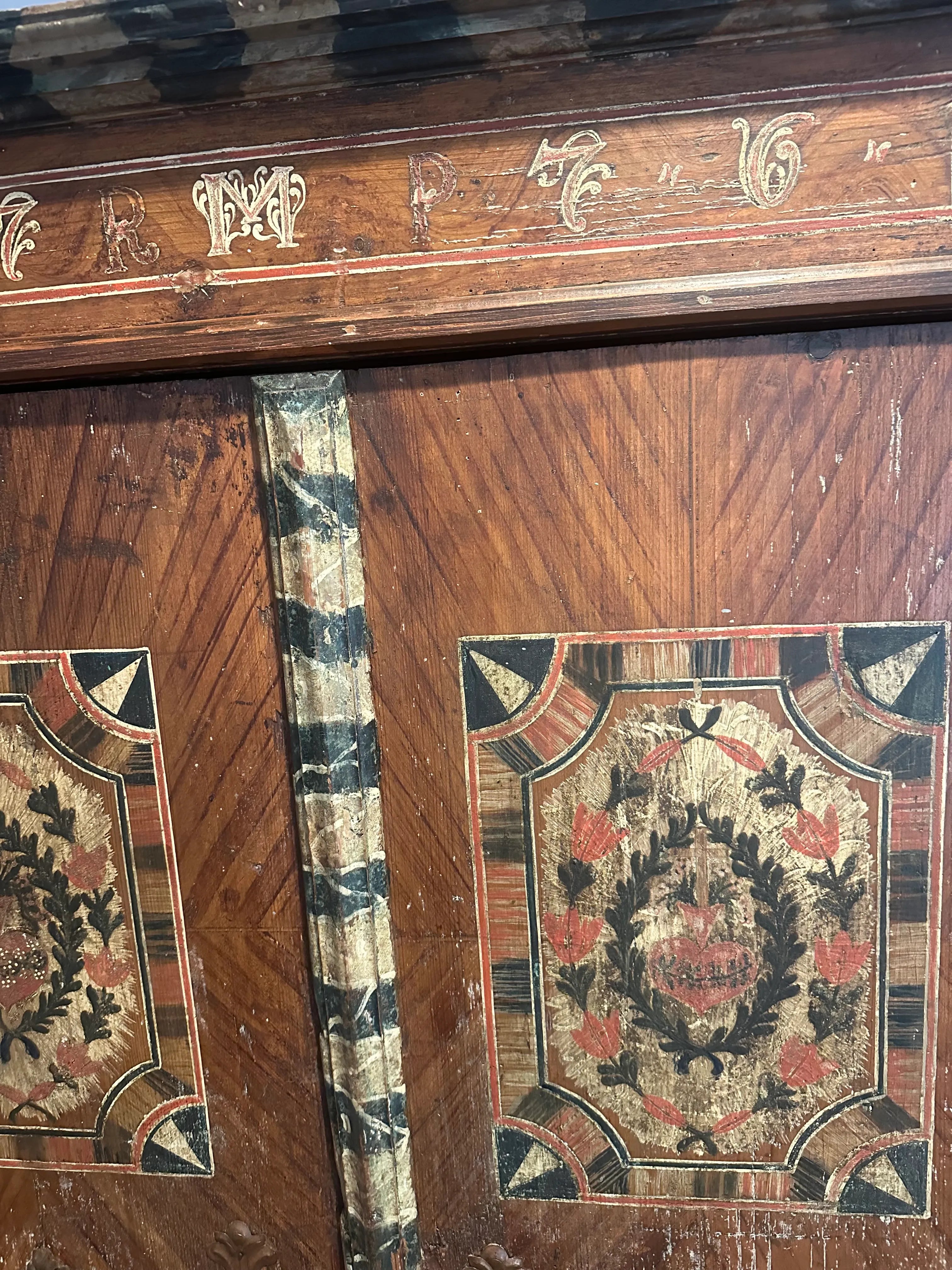 Late 17th Century Monumental Tyrolean Wedding Chest or Armoire