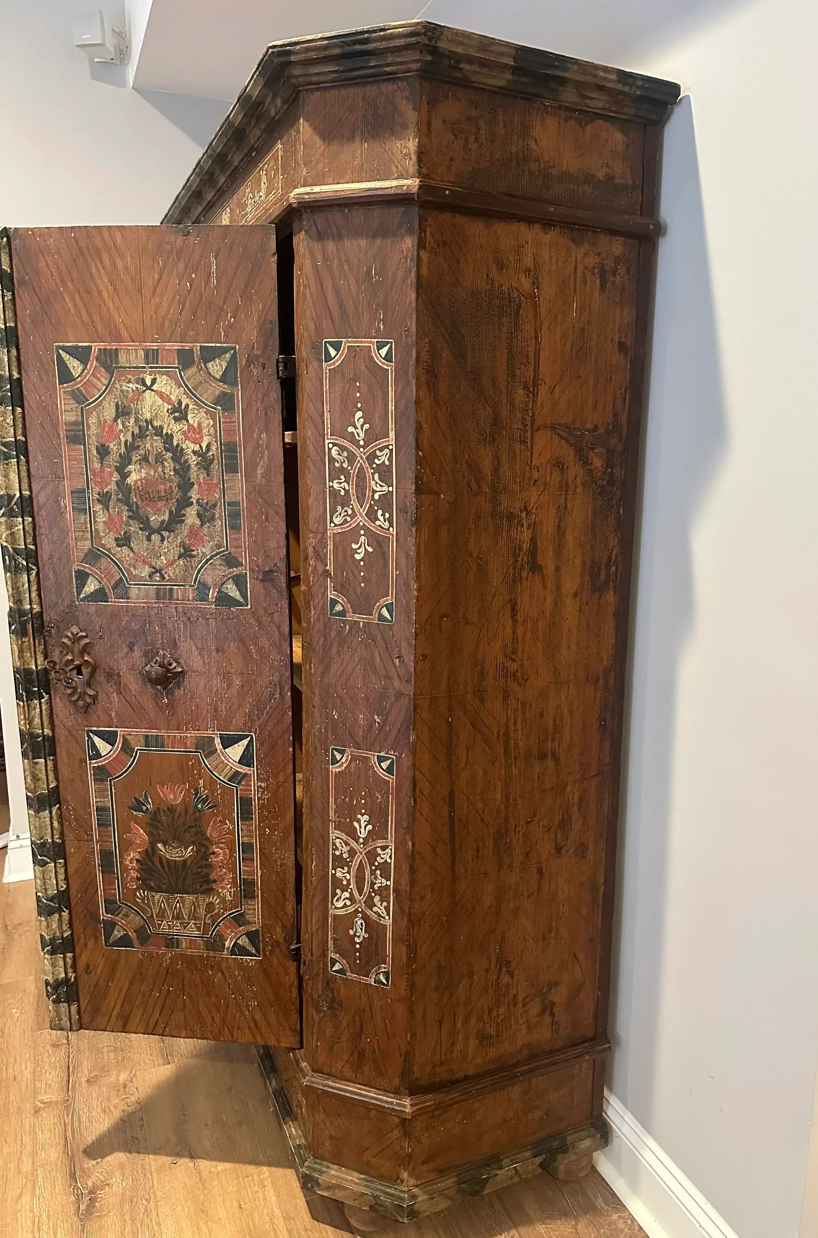 Late 17th Century Monumental Tyrolean Wedding Chest or Armoire