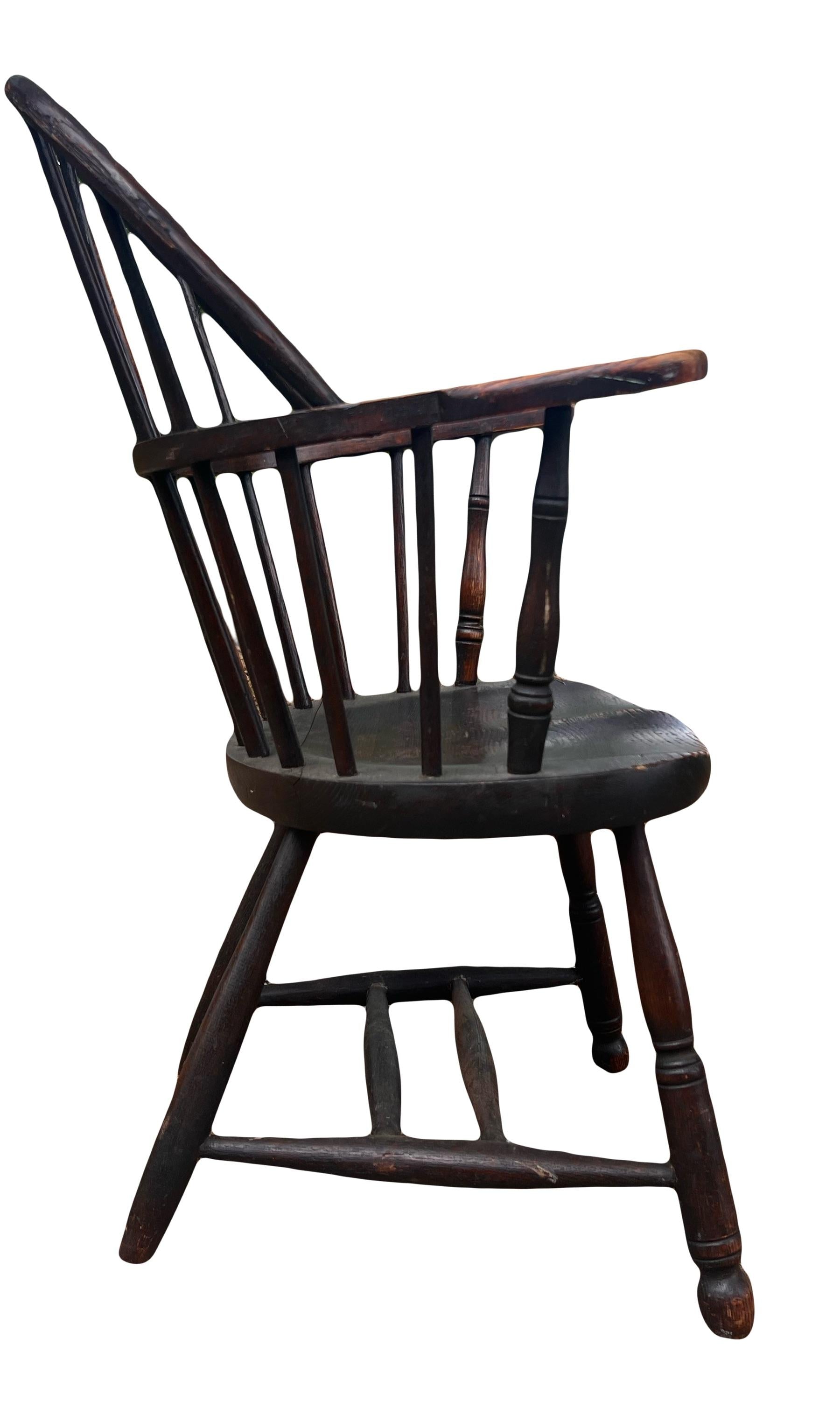 Late 19th-Century American Firehouse Sack Back Windsor Armchair