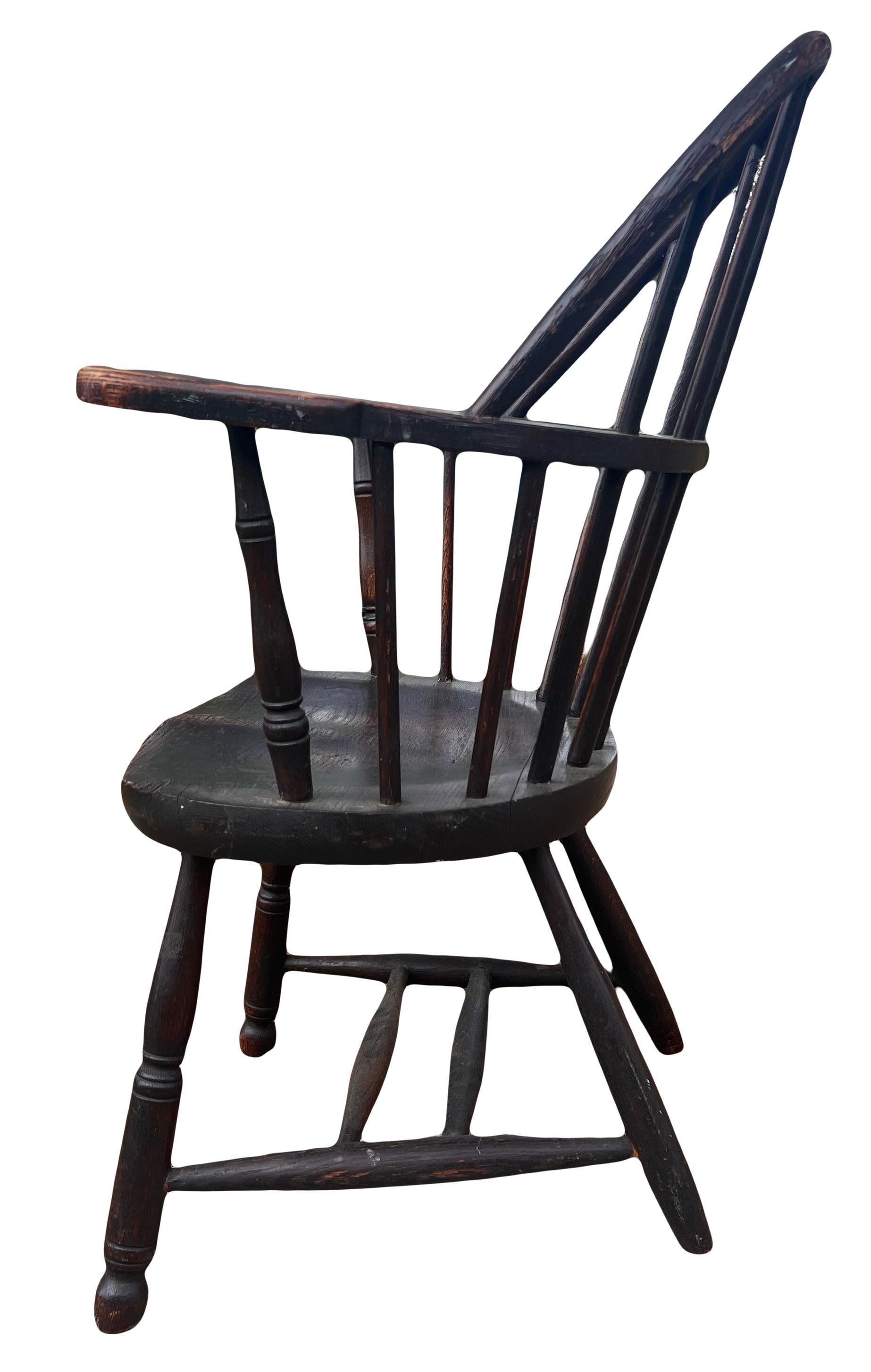 Late 19th-Century American Firehouse Sack Back Windsor Armchair