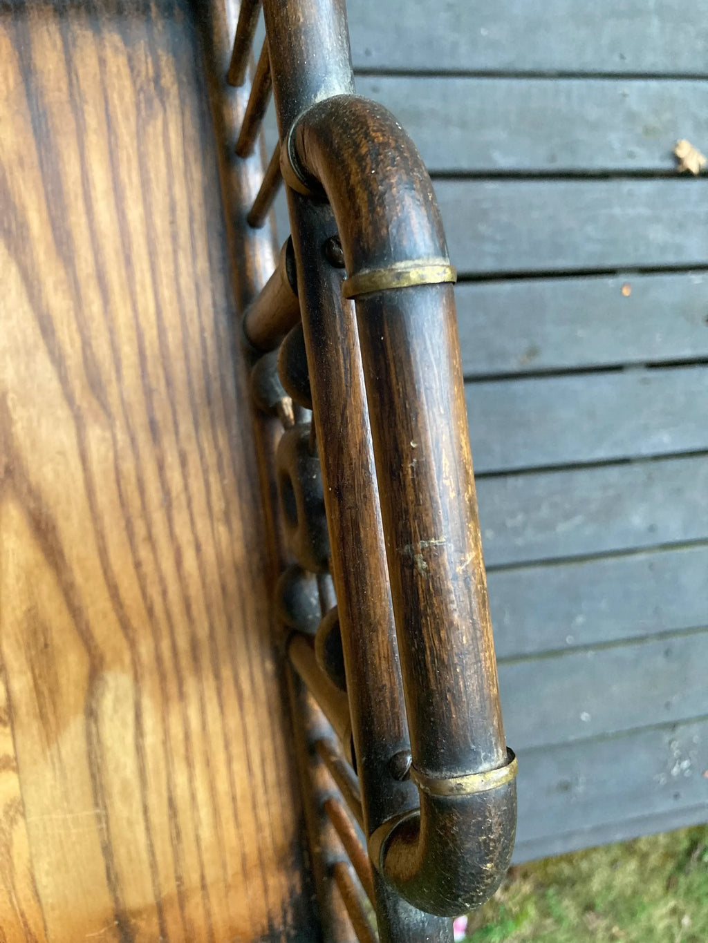 Late 19th Century Bamboo Stick and Ball Etagere With Brass Accents