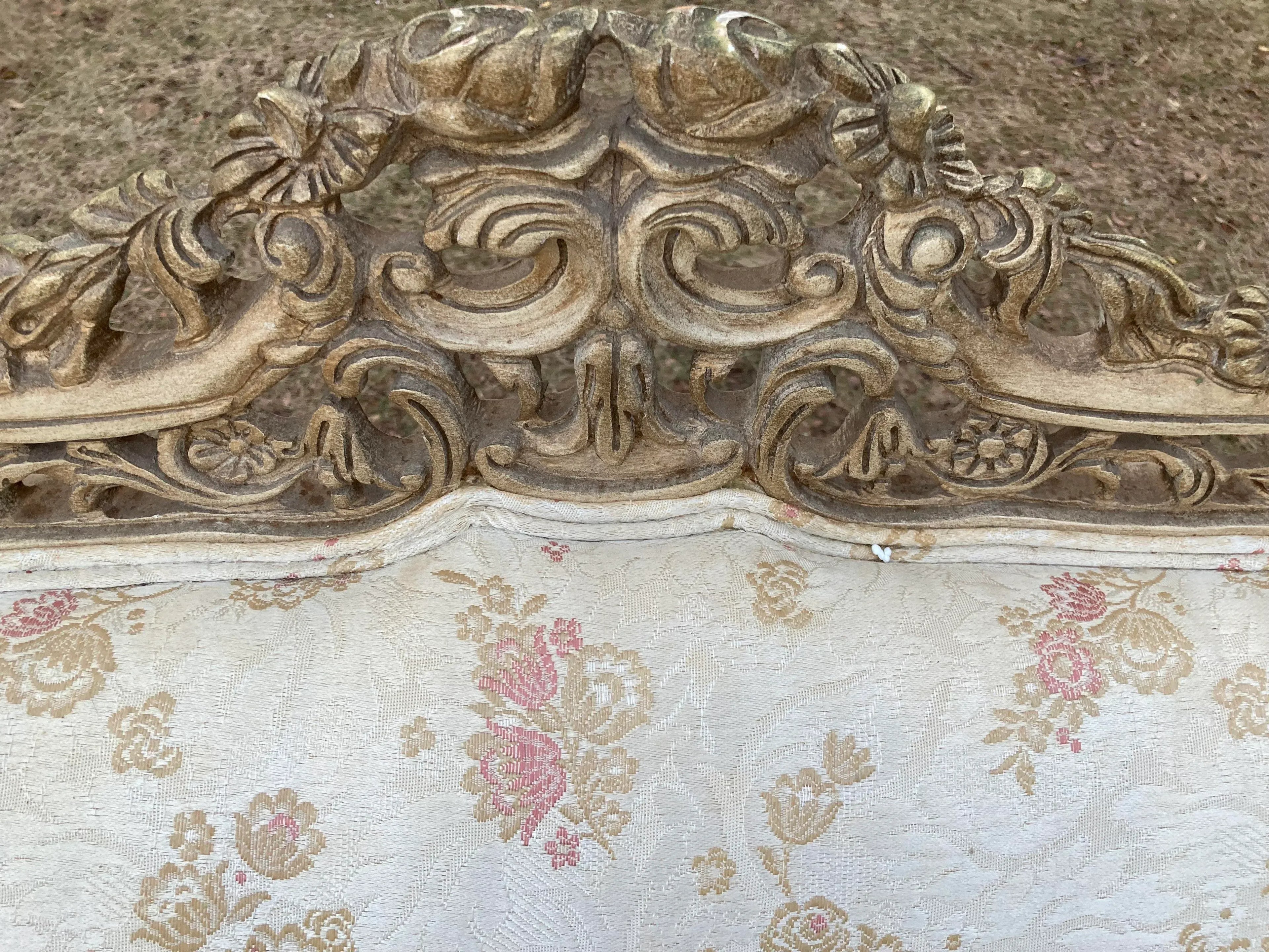 Late 19th Century French Provincial Settee and Armchair Set- 3 Pieces