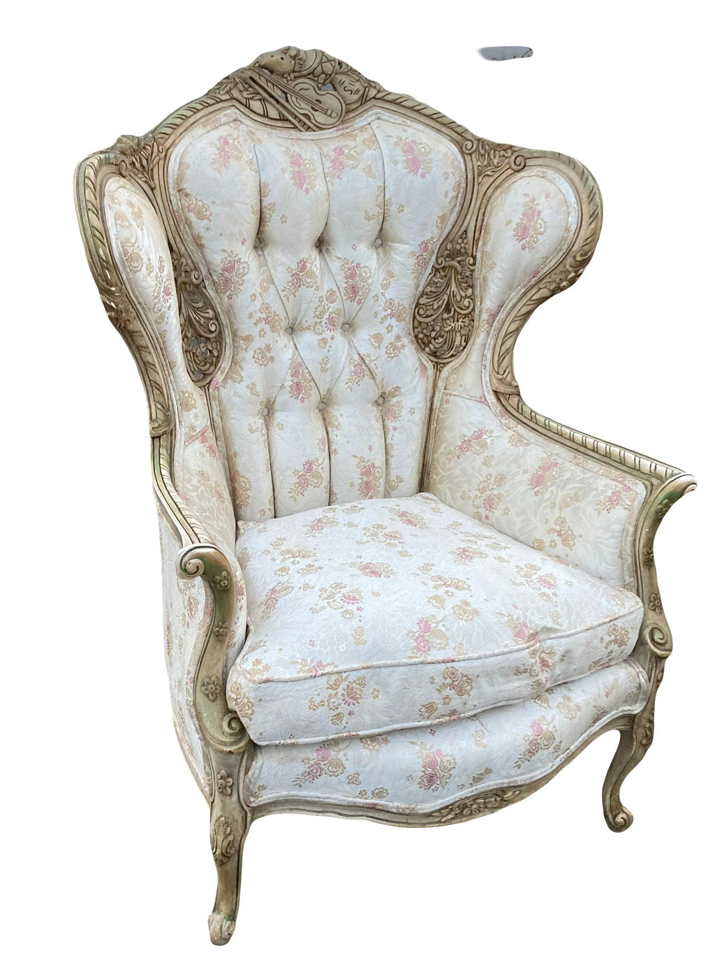Late 19th Century French Provincial Settee and Armchair Set- 3 Pieces