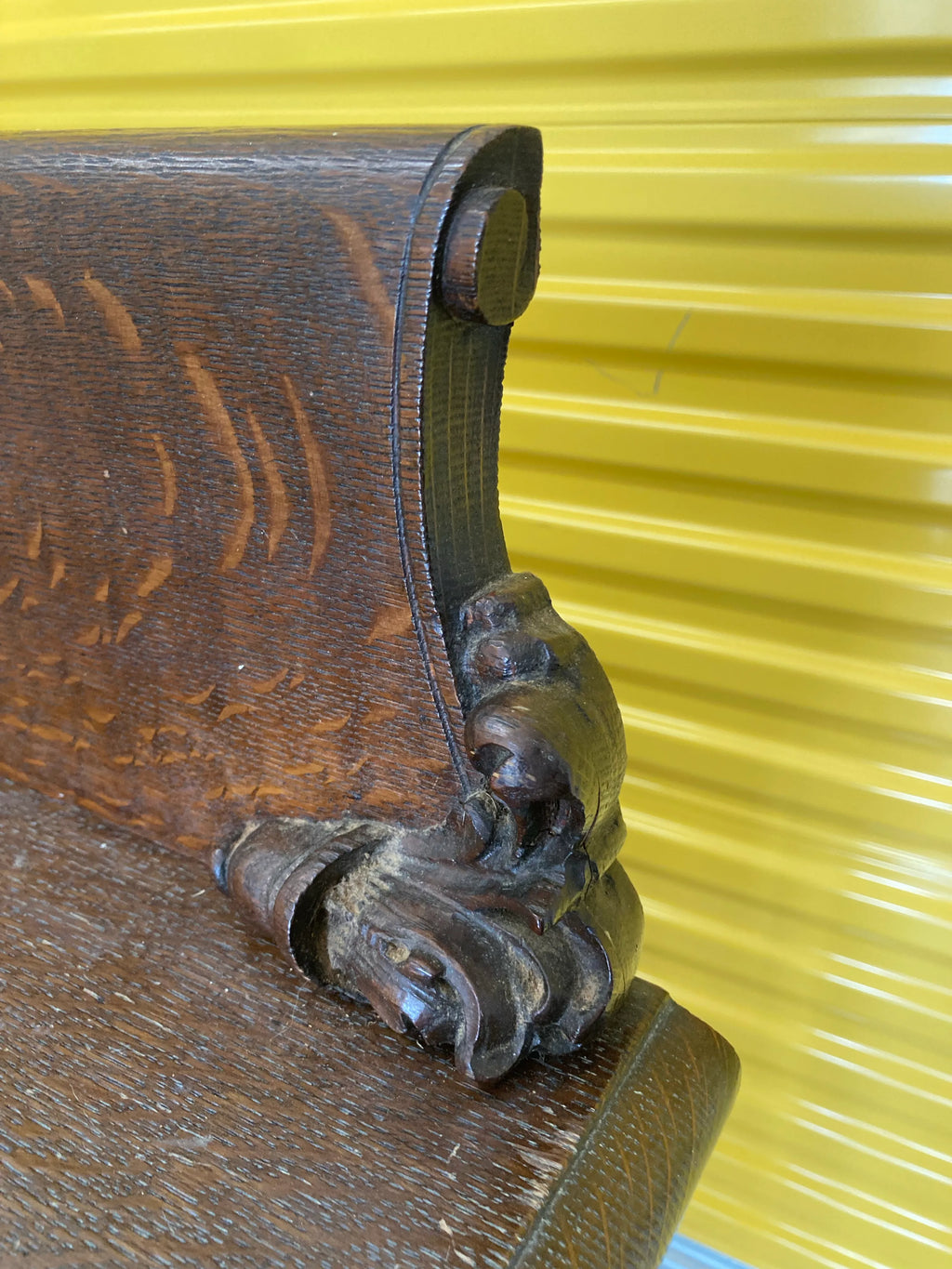 Late 19th Century Gothic Revival Side Board Buffet With Carved Lion Head Cornice