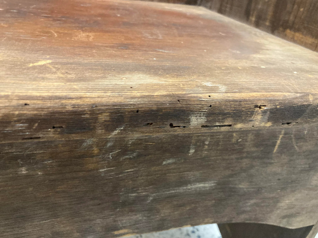 Late 19th Century Primitive Child’s Settle Chair With Rear Drawer