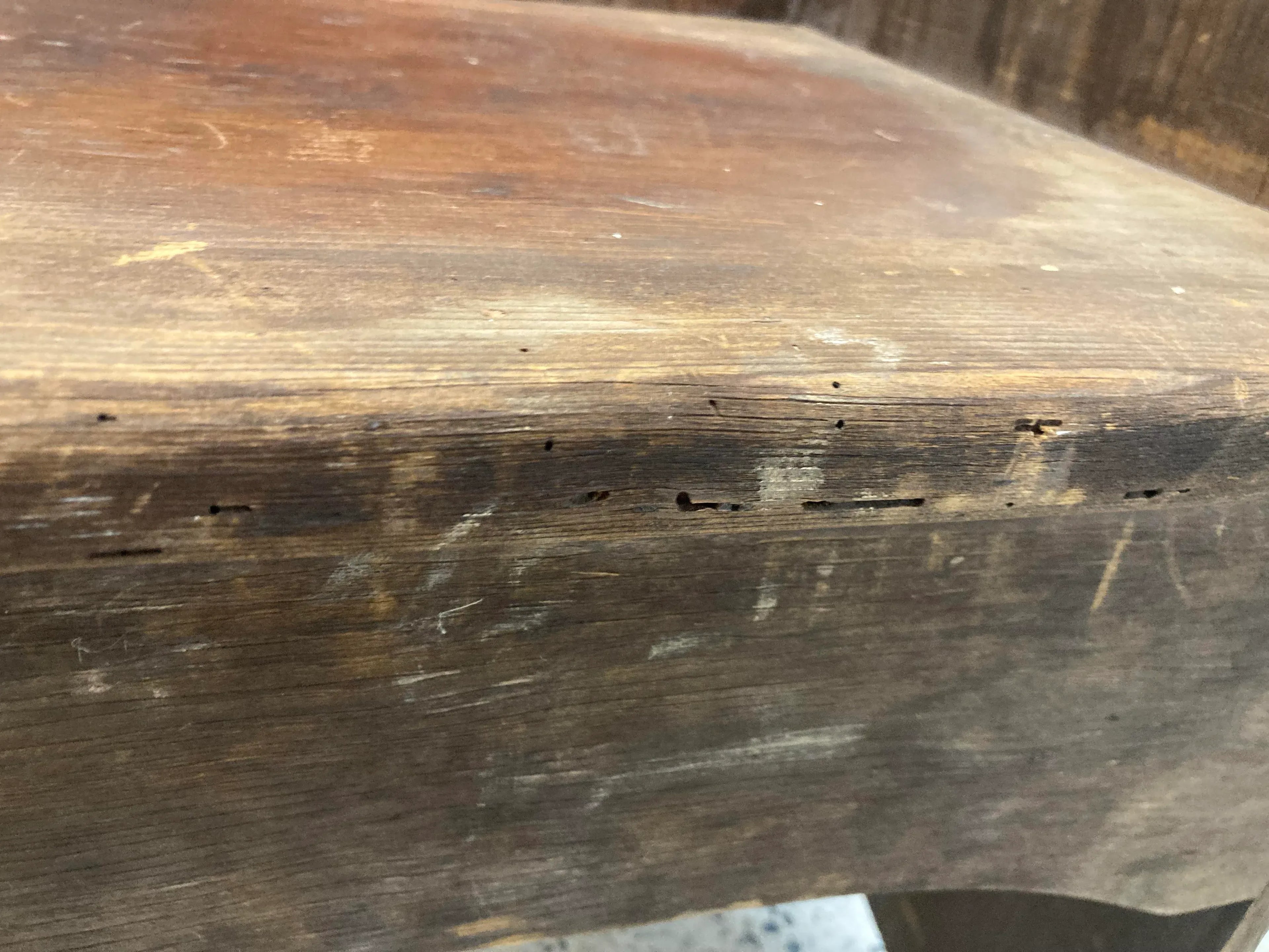 Late 19th Century Primitive Child’s Settle Chair With Rear Drawer