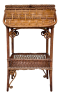 Late 19th Century Victorian Era Aesthetic Movement Haywood Wakefield Sewing Stand With Storage Compartment