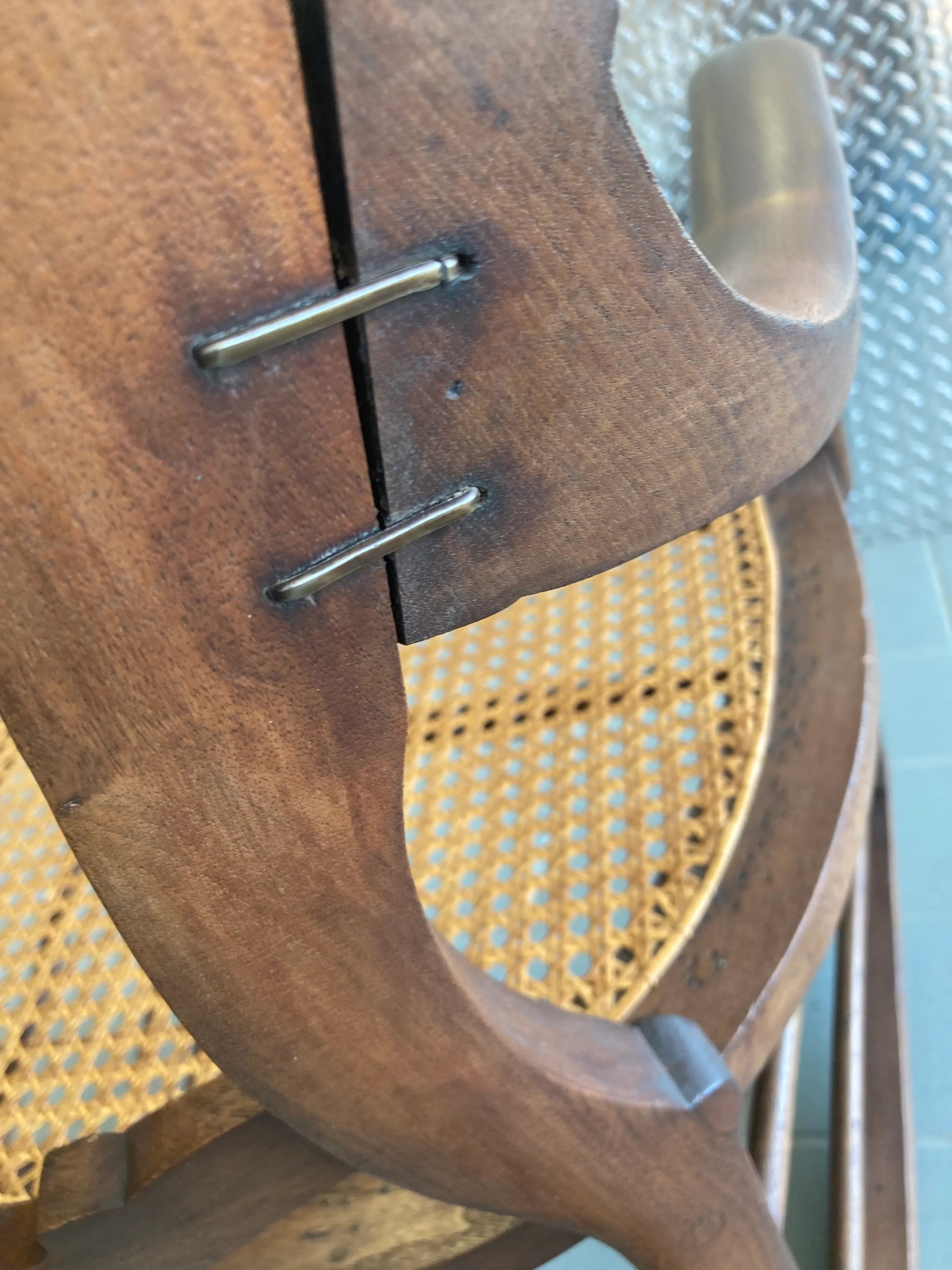 Late 19th Century Victorian Rocking Chair With Caned Seat and Back
