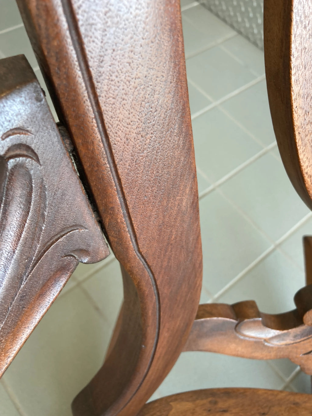 Late 19th Century Victorian Rocking Chair With Caned Seat and Back
