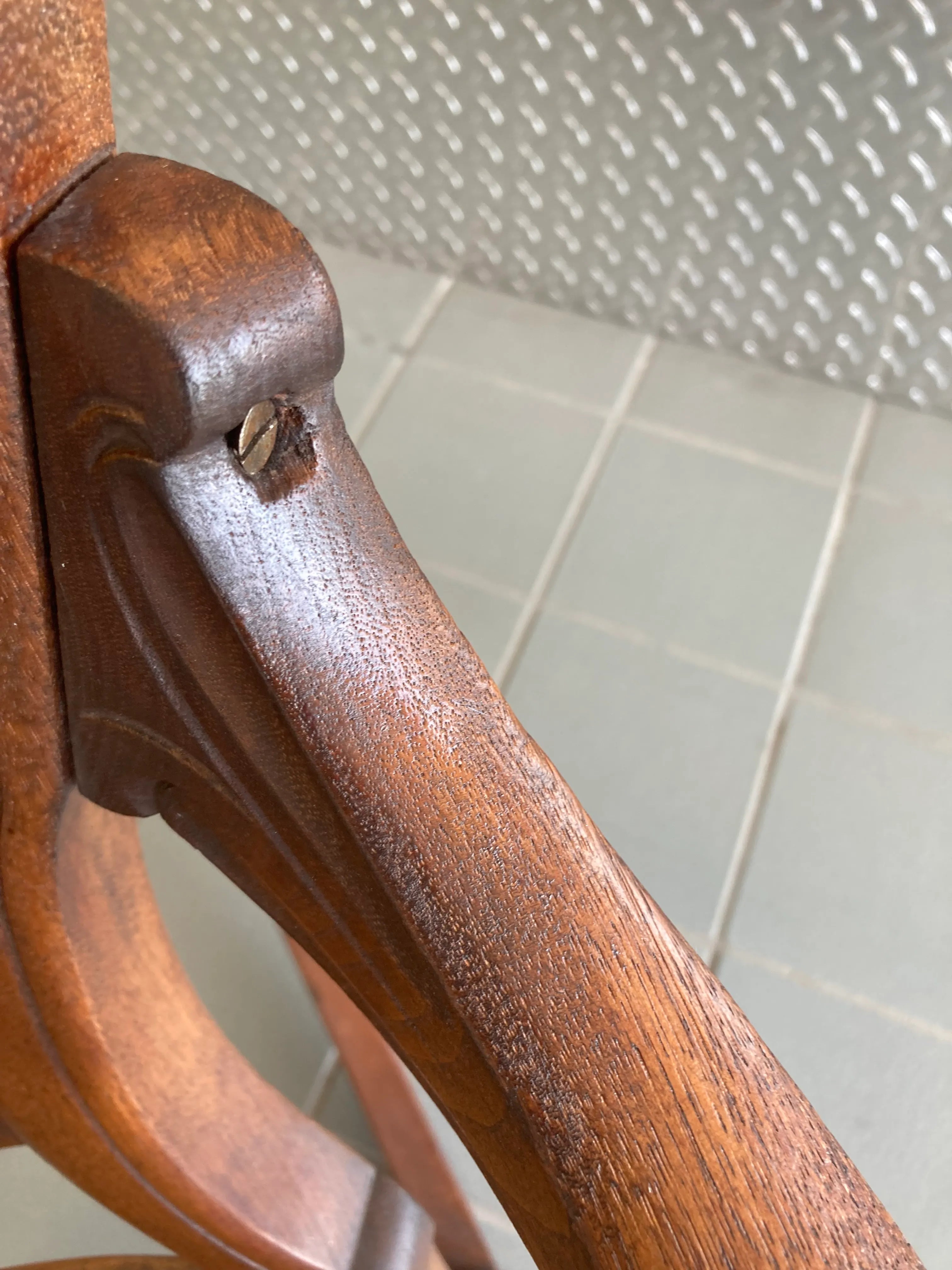 Late 19th Century Victorian Rocking Chair With Caned Seat and Back