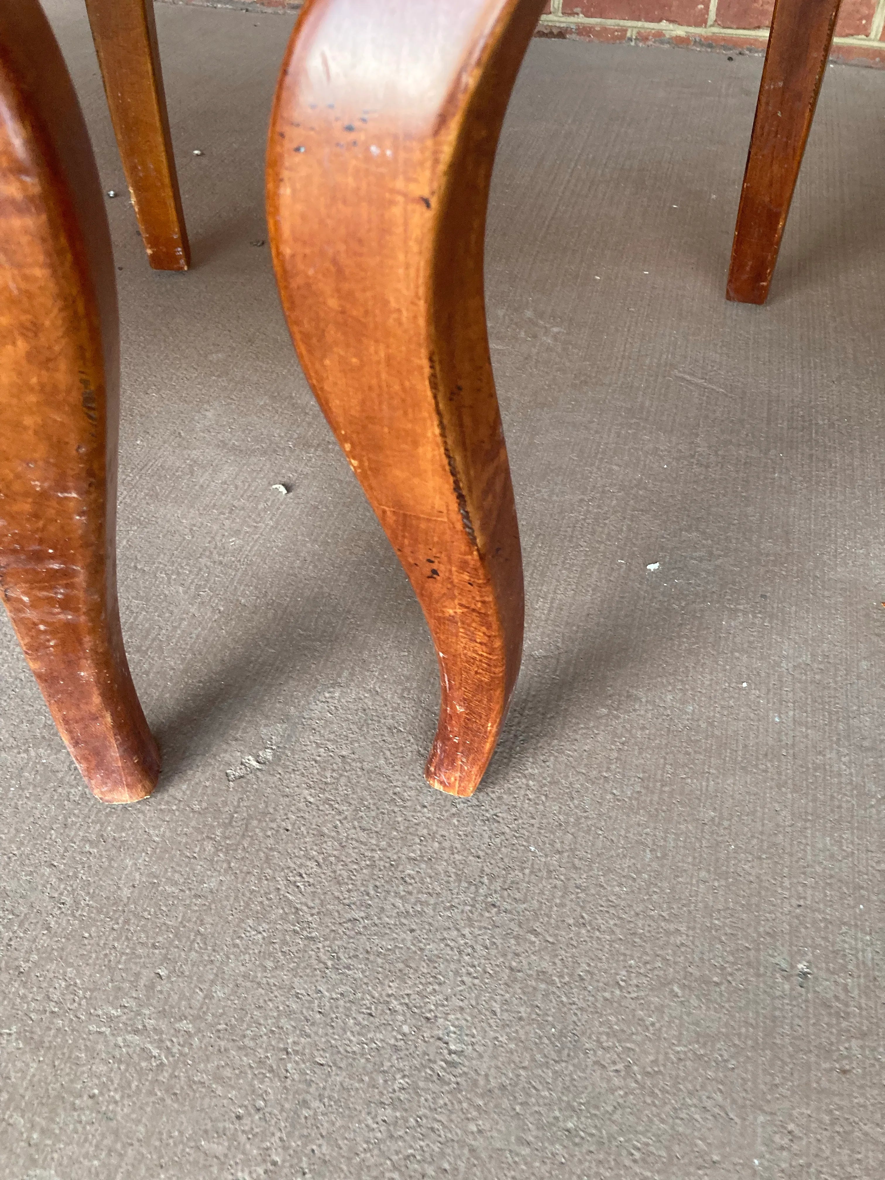 Late 20th Century Hickory White Dining Chairs in Sage Upholstery - Set of 6