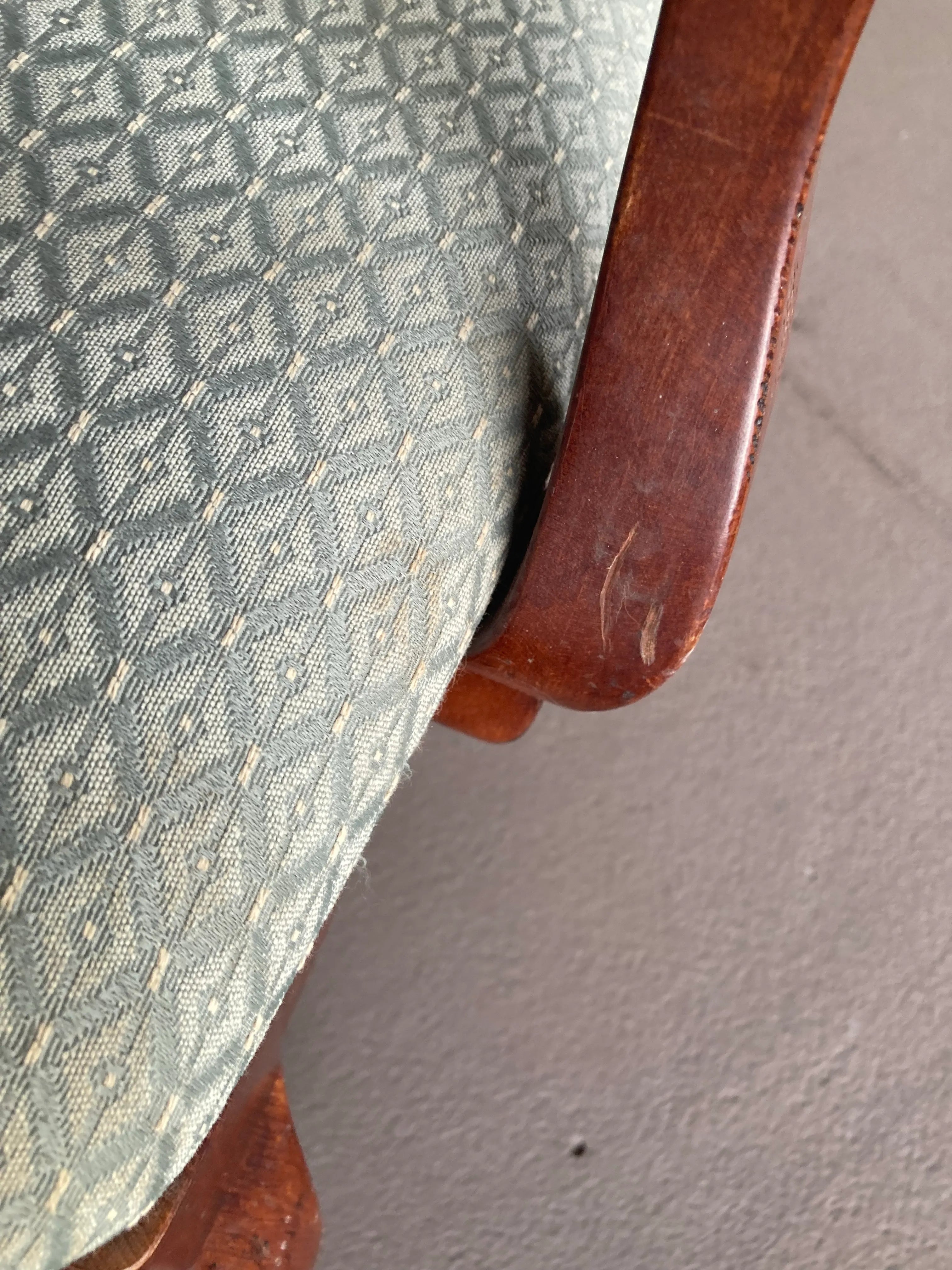 Late 20th Century Hickory White Dining Chairs in Sage Upholstery - Set of 6