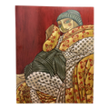 Late 20th Century Monumental Pop Art Abstract Painting of Japanese Woman in Kimono