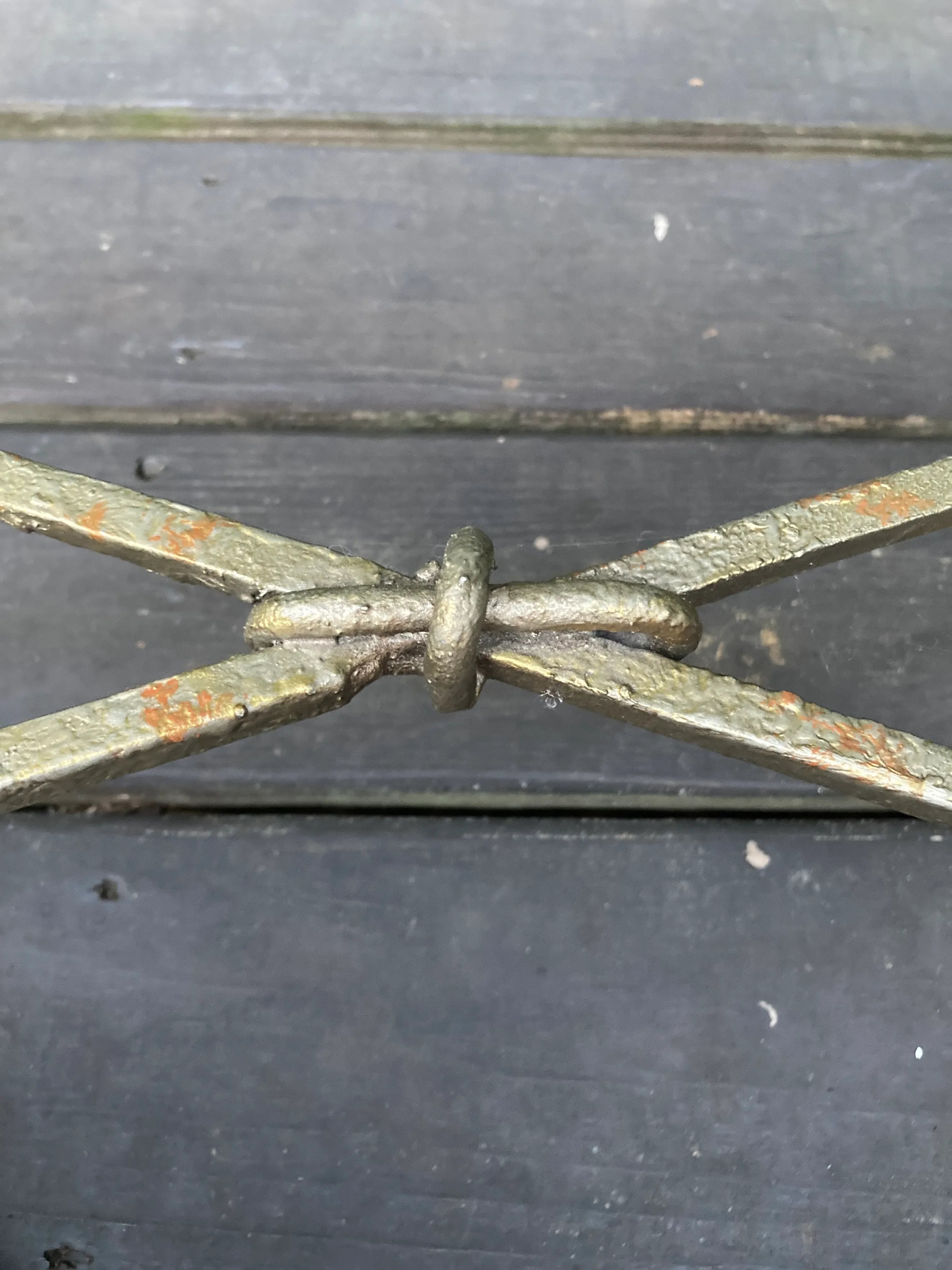 Late 20th Century Neoclassical Iron and Tessellated Stone Ram’s Head Console Table Attributed to Maitland Smith