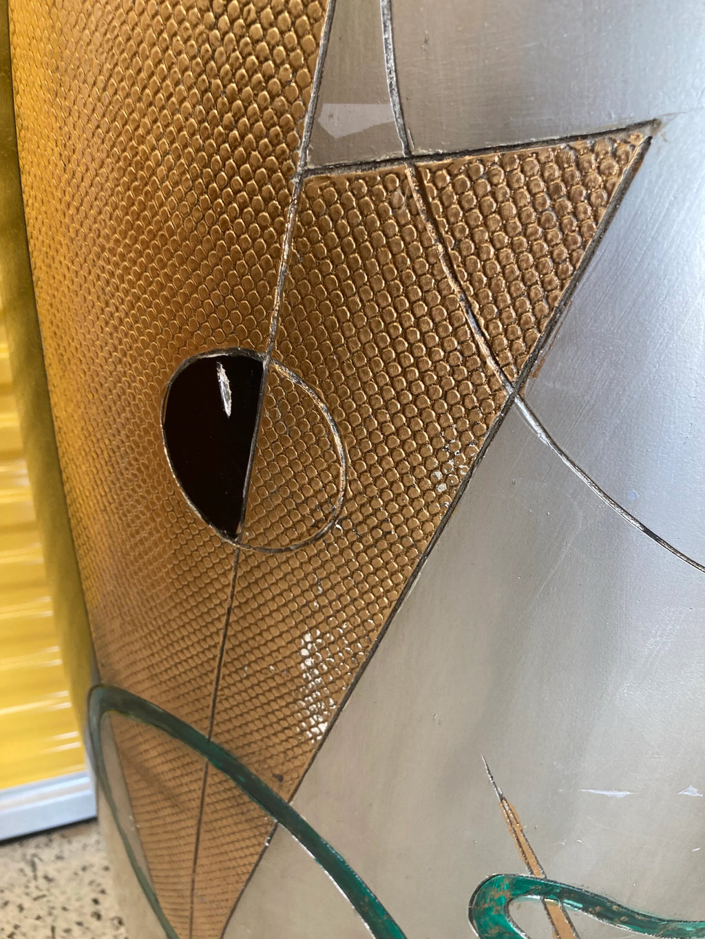 Late 20th Century Oversized Six Foot Tall Japanese Floor Vase in Memphis Style