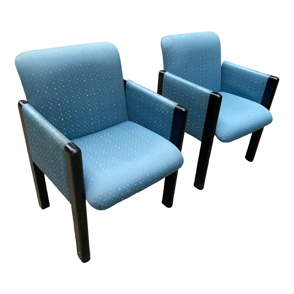 Late 20th Century Postmodern Club Chairs by Brayton International - a Pair