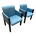 Late 20th Century Postmodern Club Chairs by Brayton International - a Pair