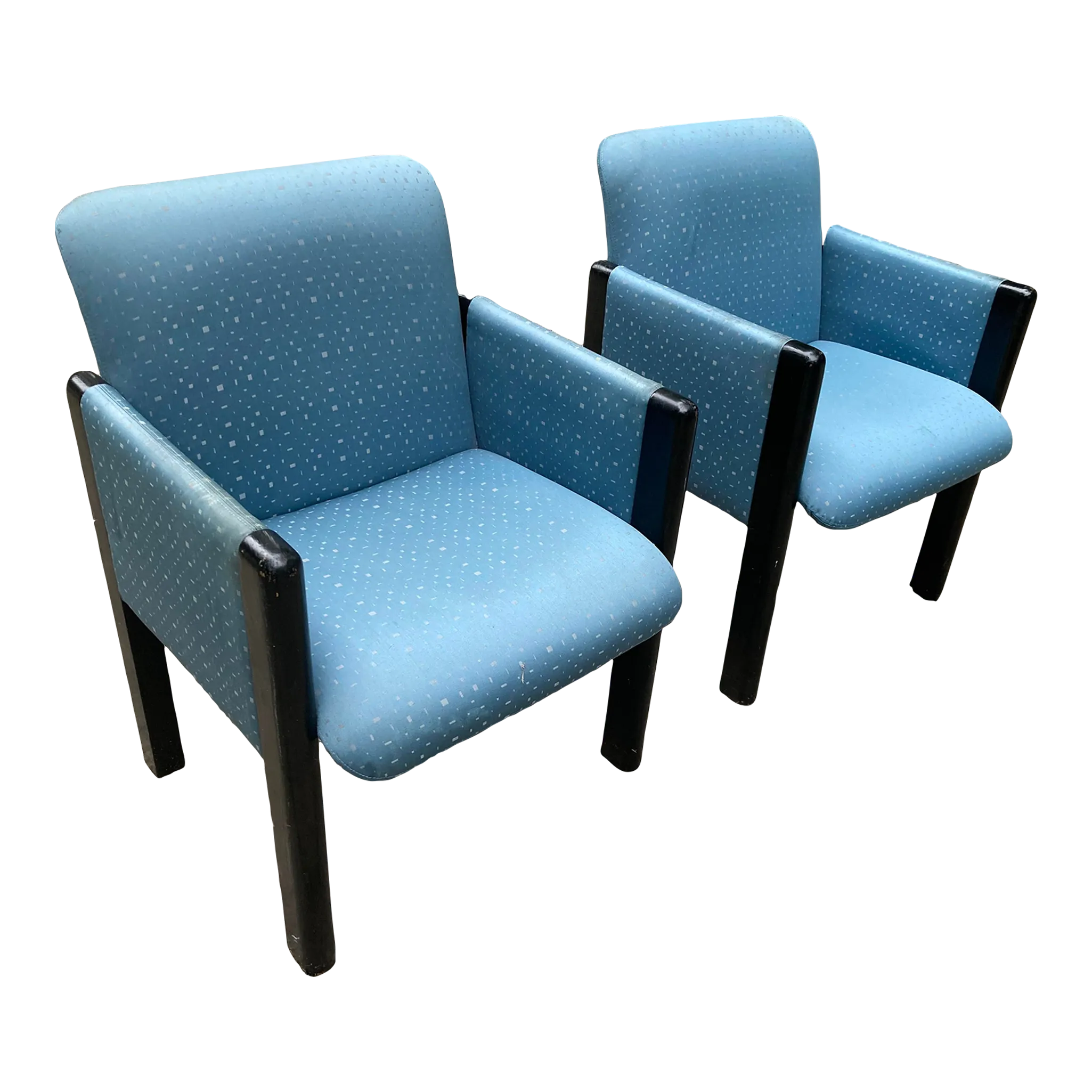 Late 20th Century Postmodern Club Chairs by Brayton International - a Pair