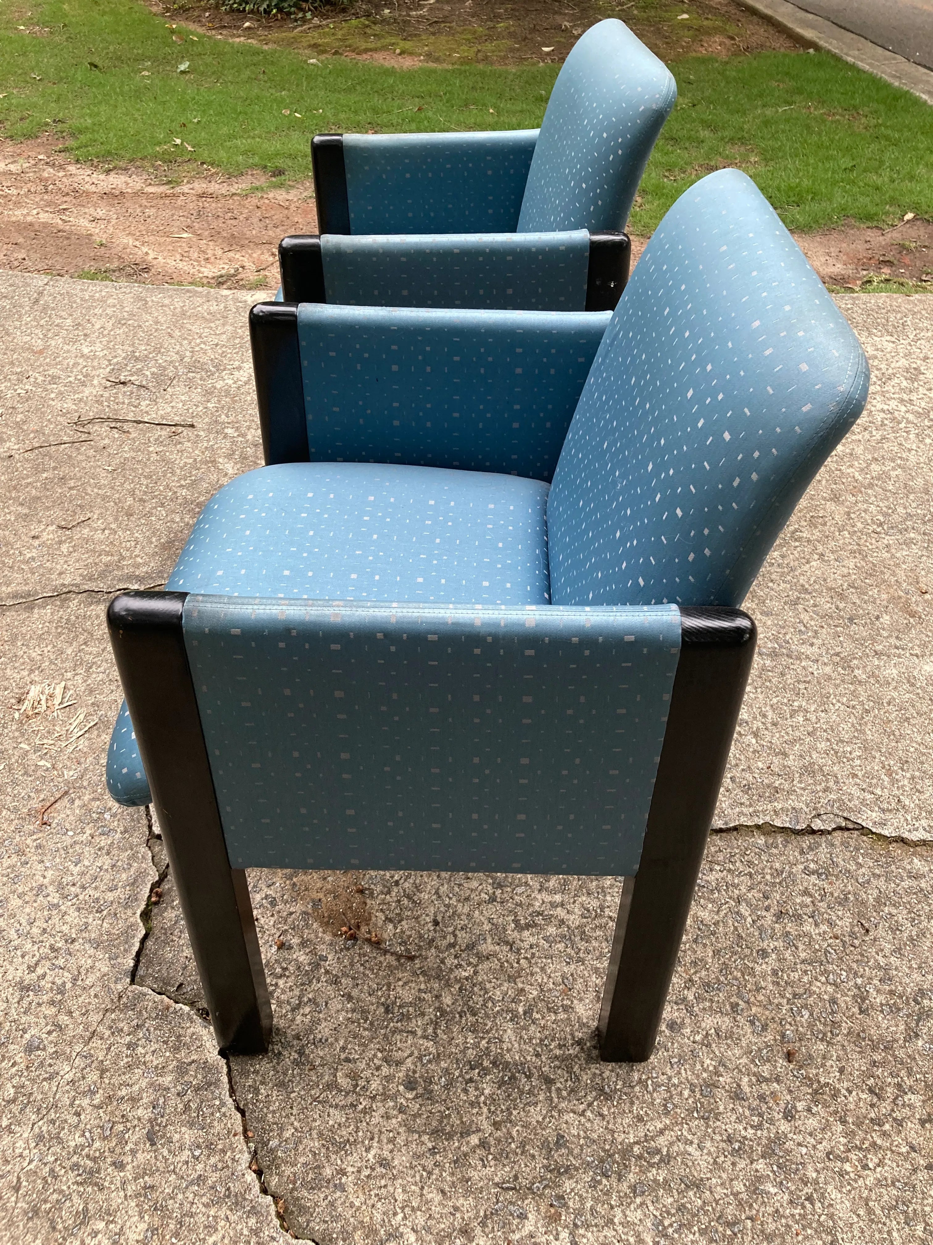 Late 20th Century Postmodern Club Chairs by Brayton International - a Pair